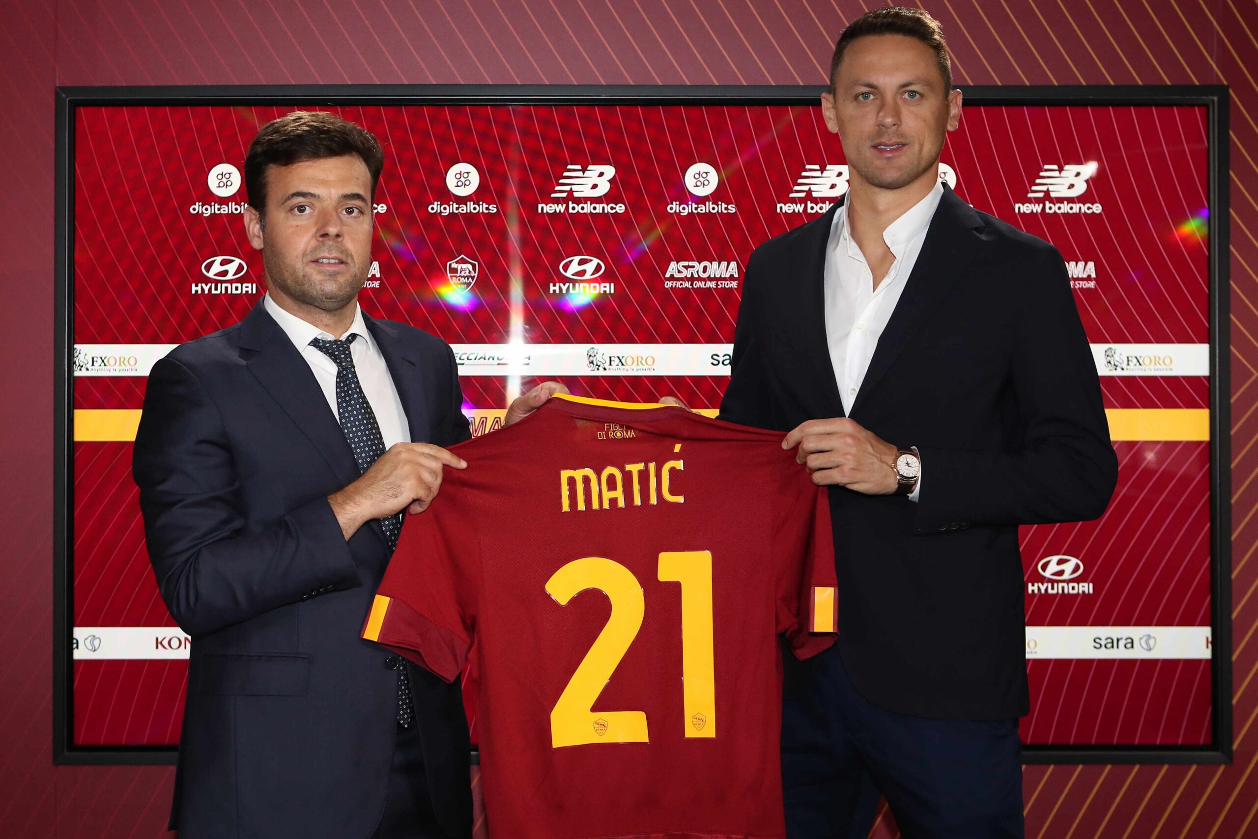 Nemanja Matic, nouveau joueur de l'AS Roma. ASRoma