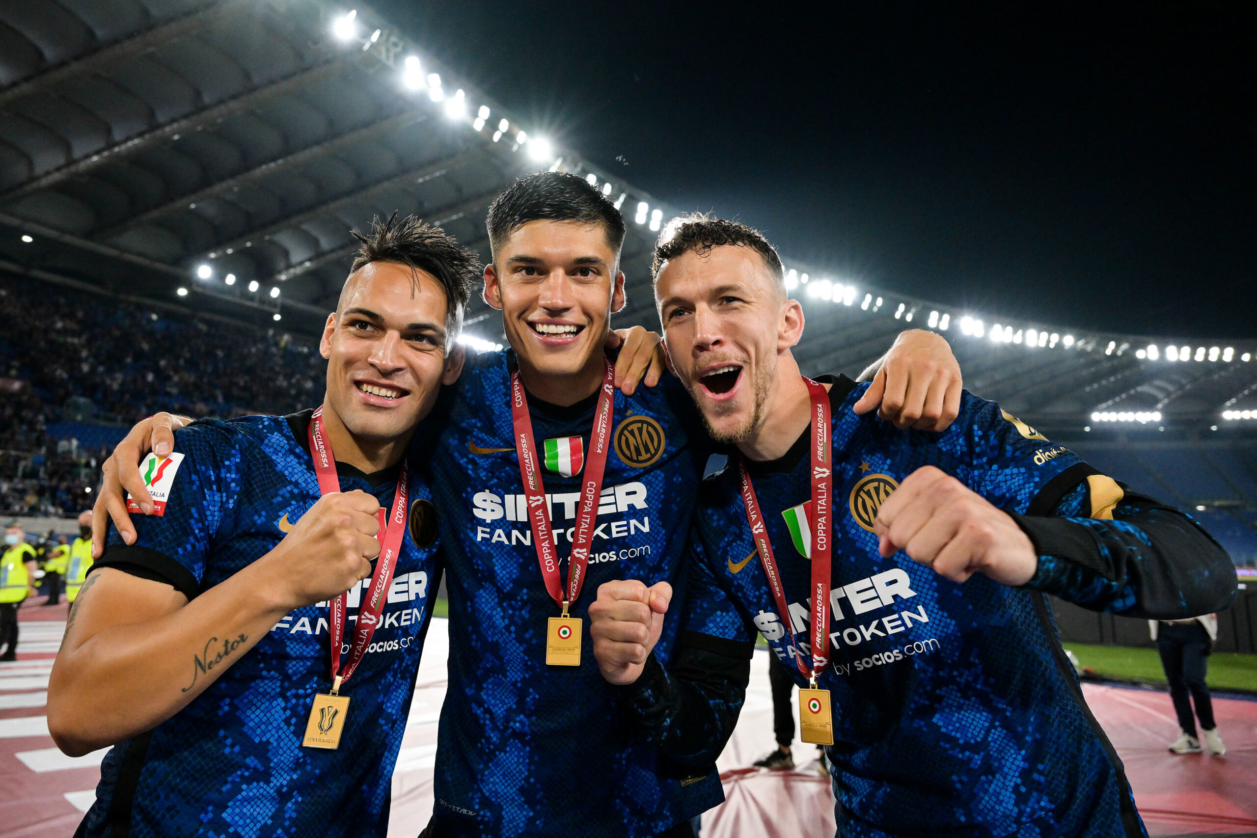 Joaquin Correa (au centre) sous le maillot de l'Inter Milan (Icon Sport)