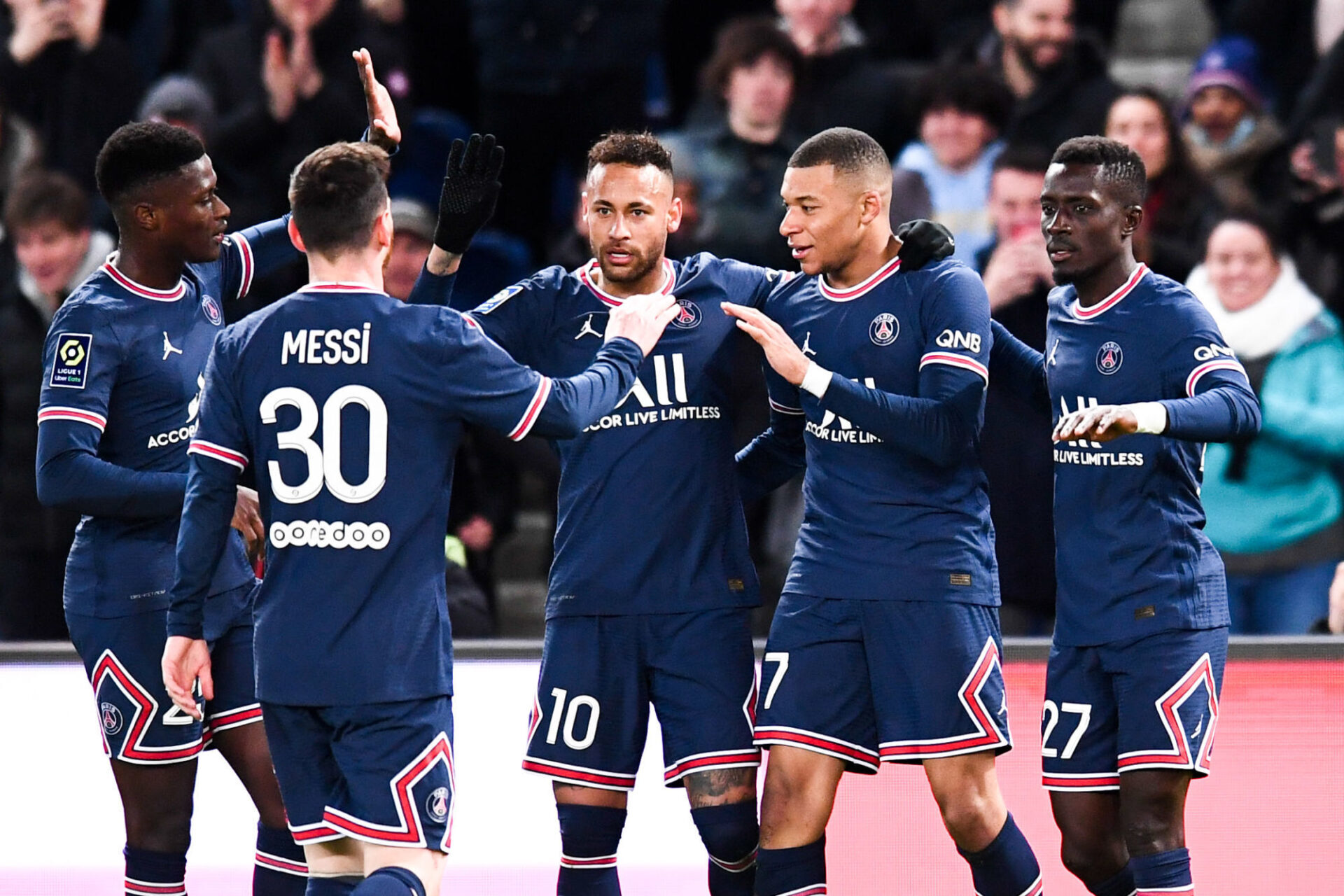 Le trio Messi, Neymar, Mbapp&eacute; sous les couleurs du Paris Saint-Germain (Icon Sport)
