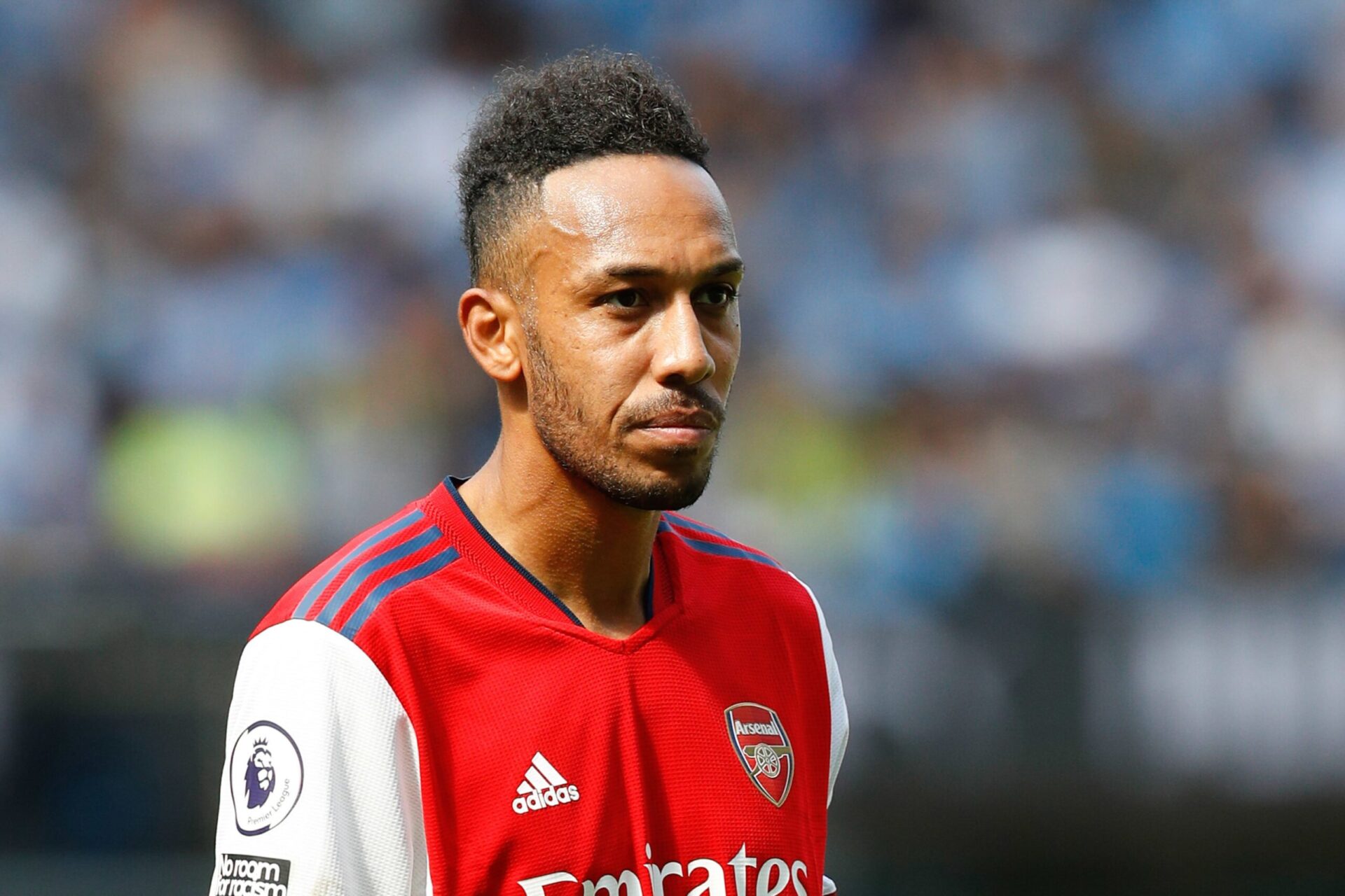 Pierre-Emerick Aubameyang avec le maillot d'Arsenal (Icon Sport) Pierre-Emerick Aubameyang avec le maillot d'Arsenal (Icon Sport)