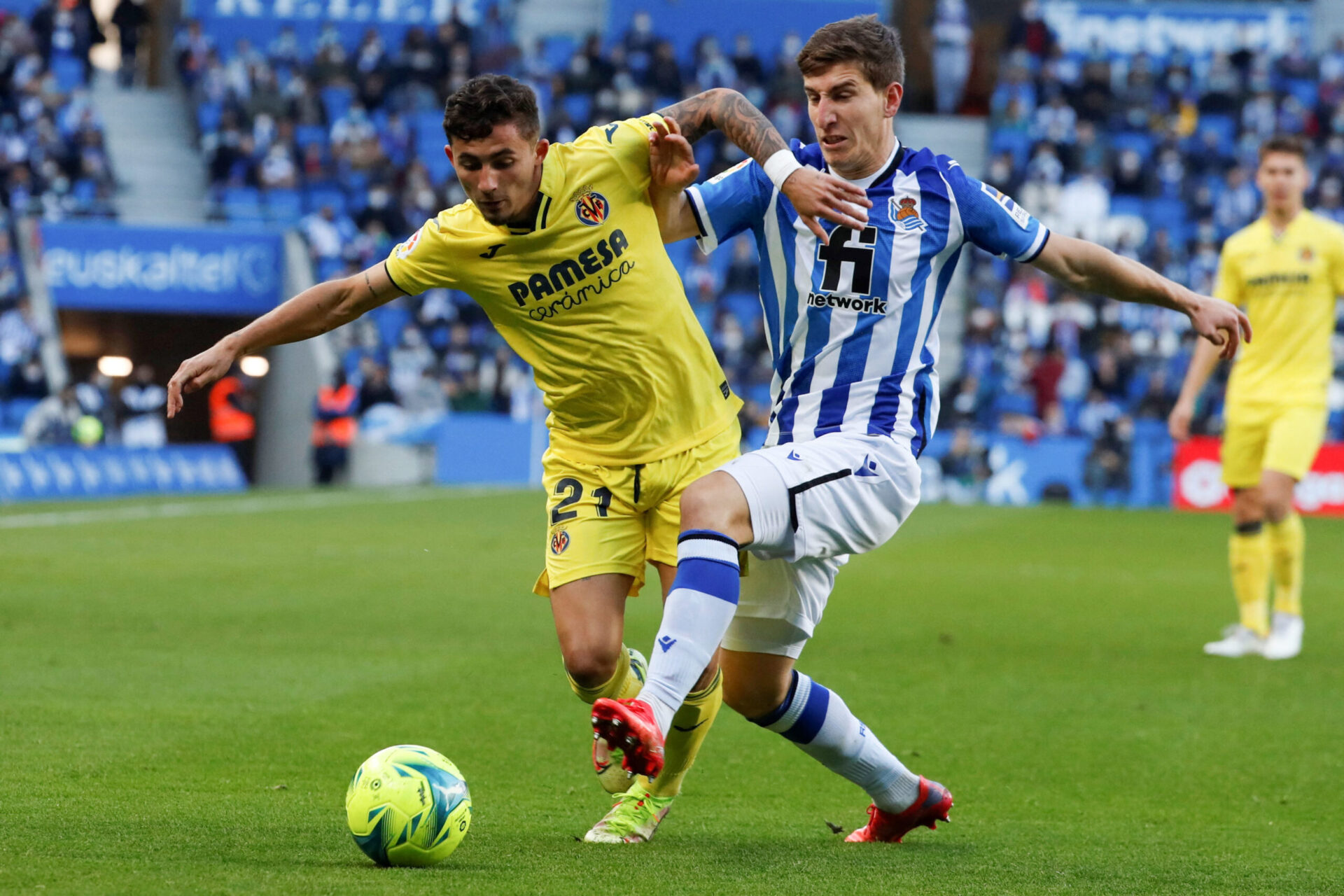 Y&eacute;remy Pino face &agrave; la Real Sociedad en Liga (Icon Sport)