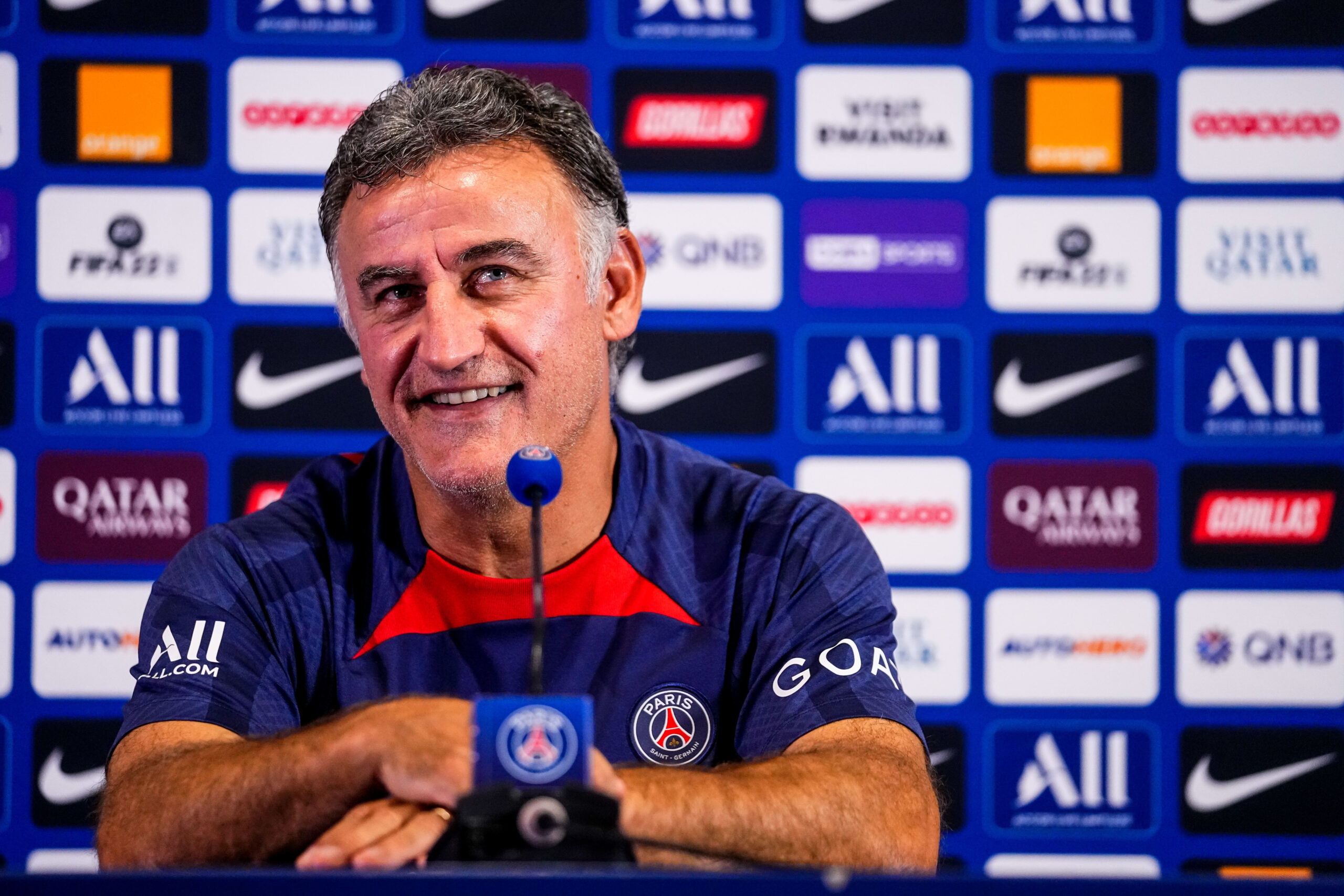 Christophe Galtier, le coach du PSG, en conférence de presse (Icon Sport)