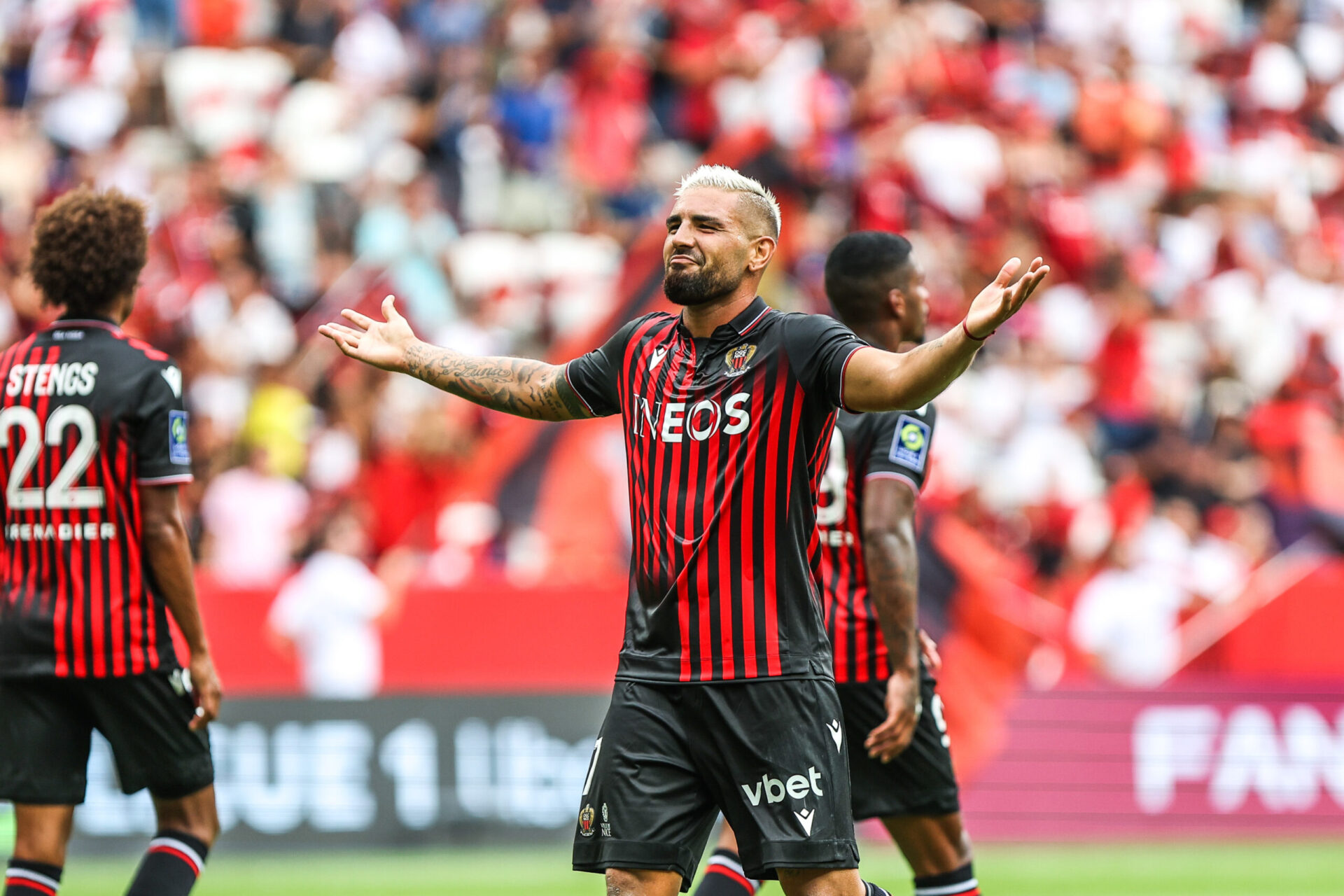 Andy Delort, buteur contre Strasbourg. Icon Sport
