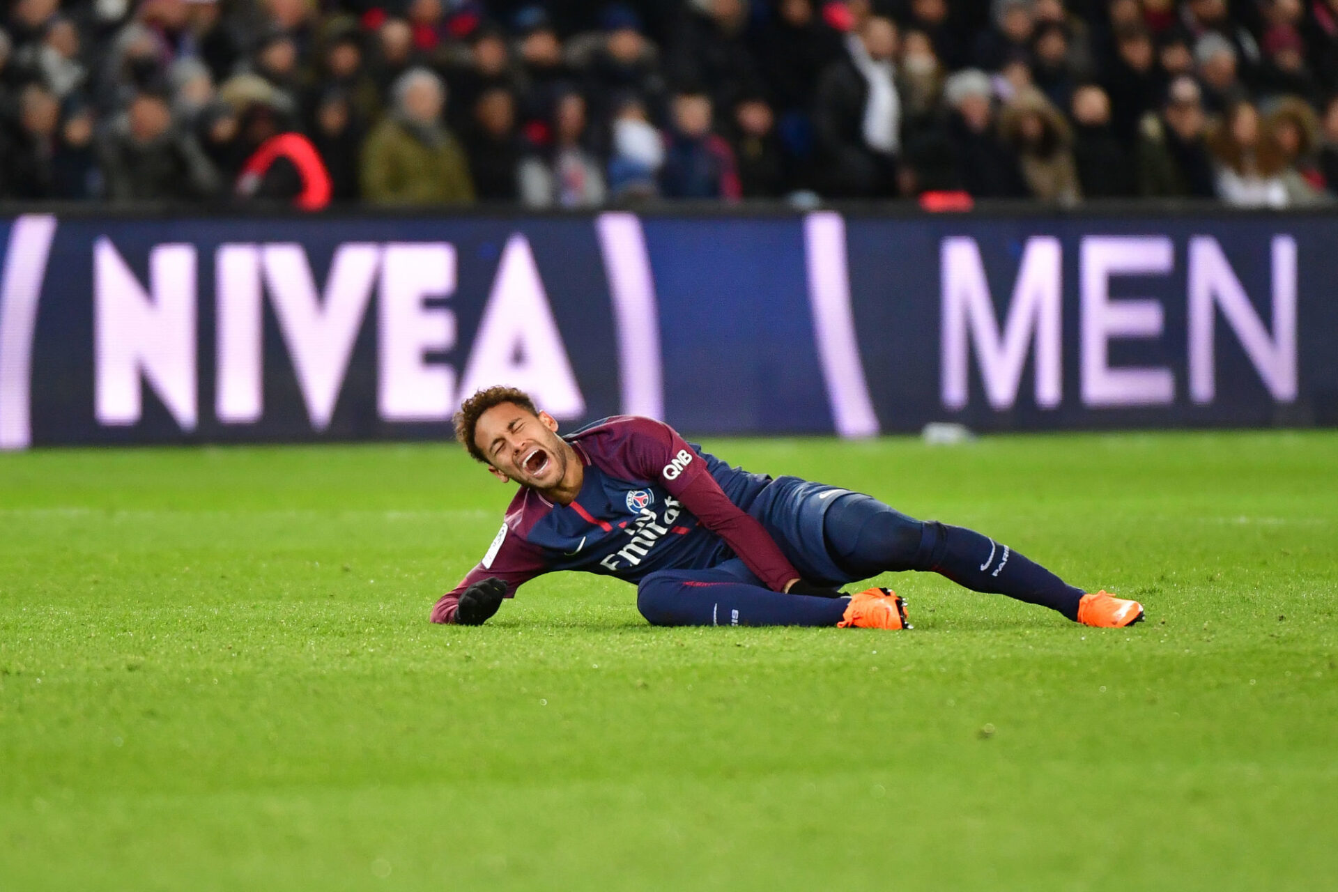 Neymar, pas &eacute;pargn&eacute; par les blessures depuis son arriv&eacute;e au PSG. Icon Sport