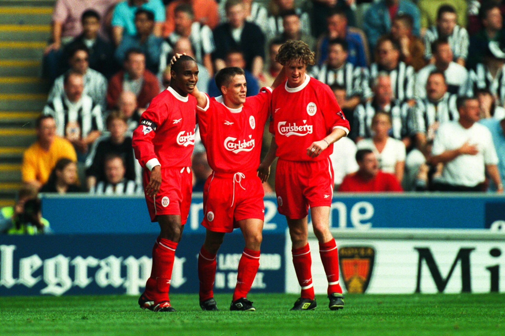 Micha&euml;l Owen, entour&eacute; de Paul Ince et Steve McManaman / Iconsport