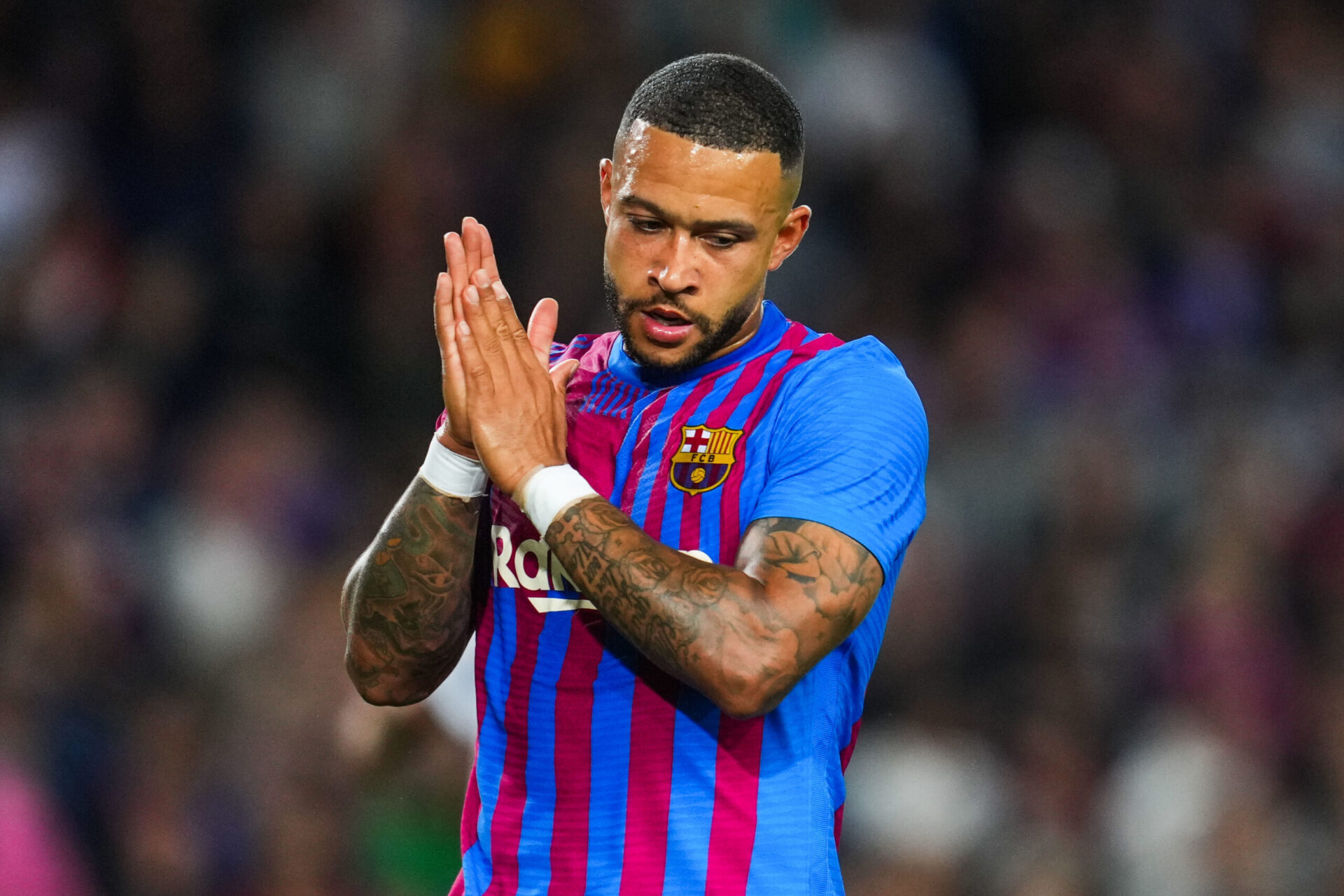 Le transfert de Depay bloque le FC Barcelone. (Icon Sport) Le transfert de Depay bloque le FC Barcelone. (Icon Sport)