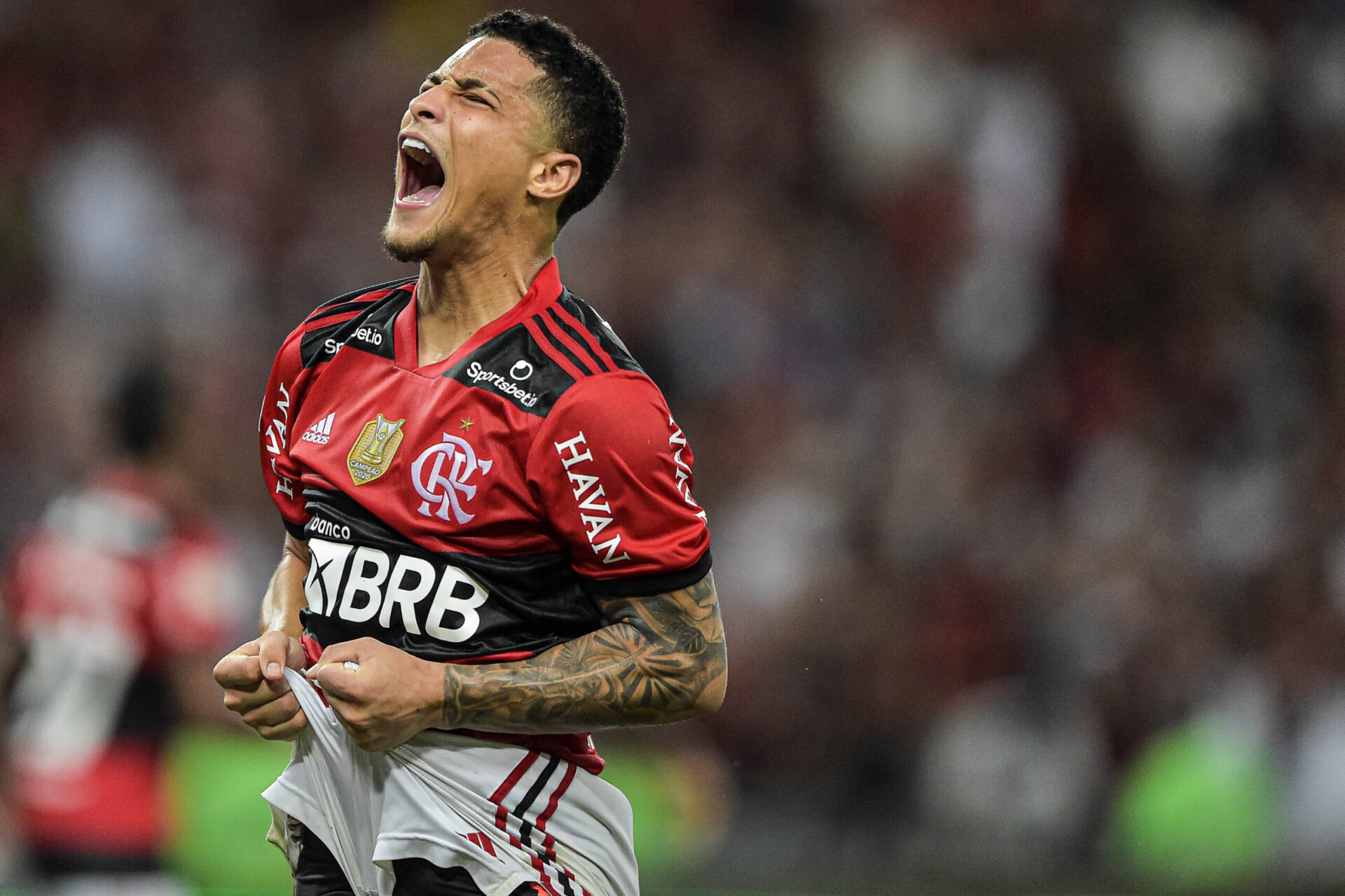 Joao Gomes avec le maillot de Flamengo (Icon Sport)