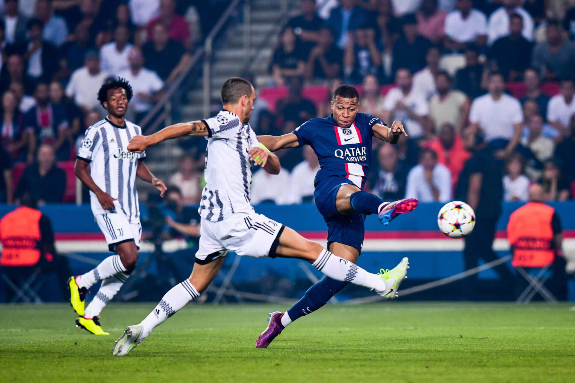 Kylian Mbappé, double buteur face à la Juve avec le PSG. (Icon Sport) Kylian Mbappé, double buteur face à la Juve avec le PSG. (Icon Sport)