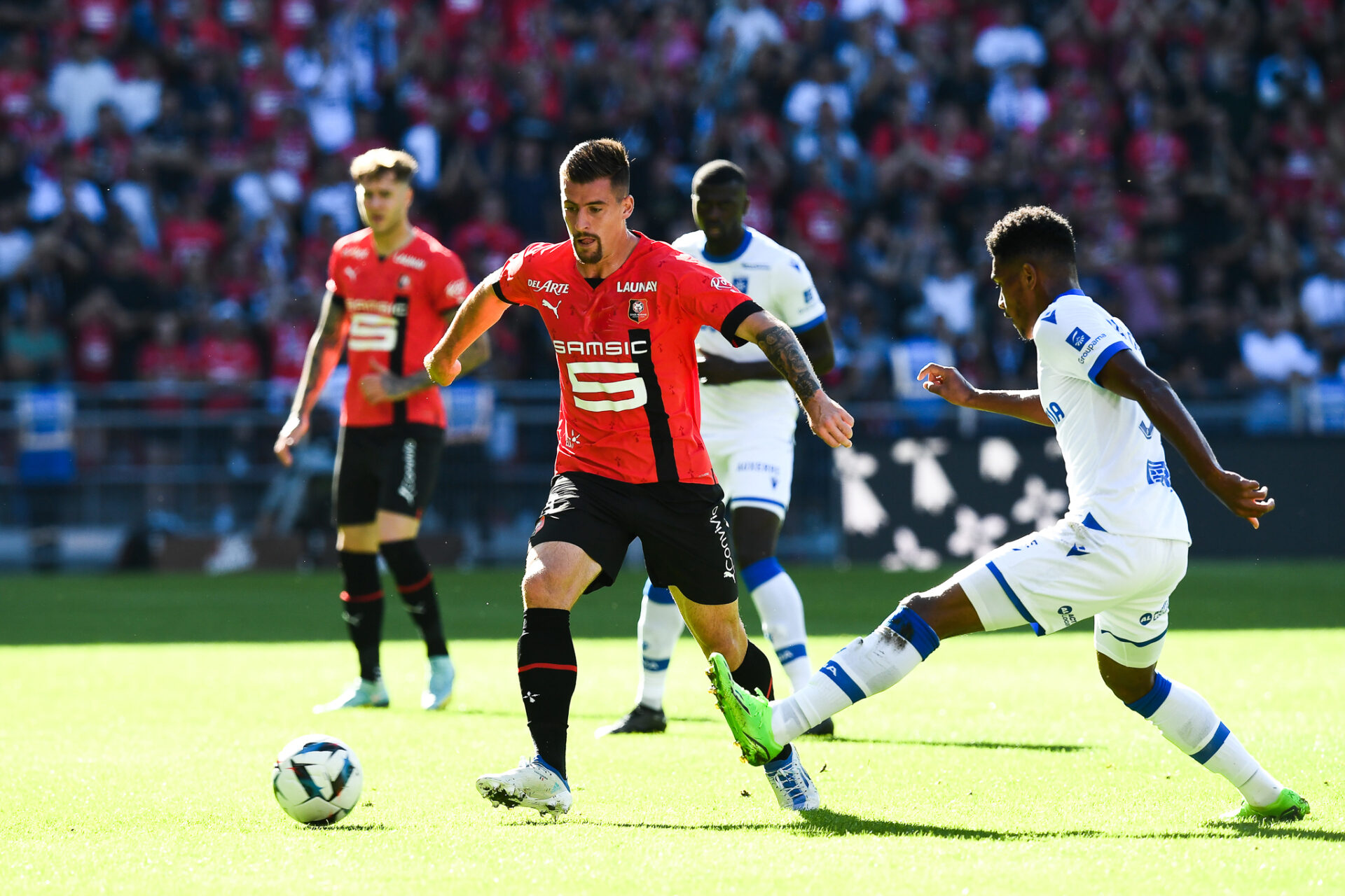 Baptiste Santamaria s'est gravement bless&eacute; sur un contact face &agrave; Auxerre (Icon Sport)