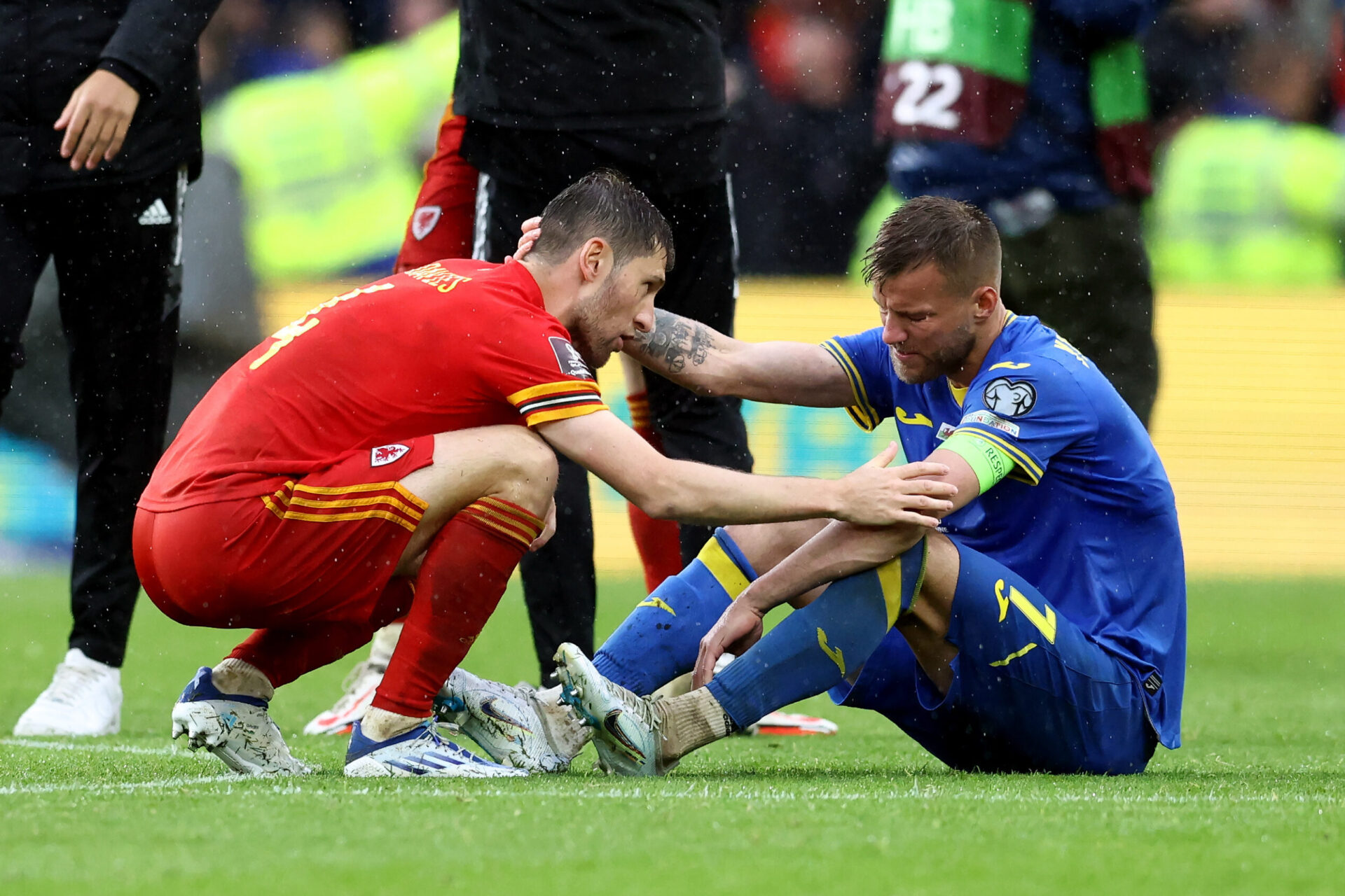 L'Ukraine de Yarmolenko s'&eacute;tait inclin&eacute;e face au Pays de Galles de Davies en barrage de Coupe du Monde. (Icon Sport)