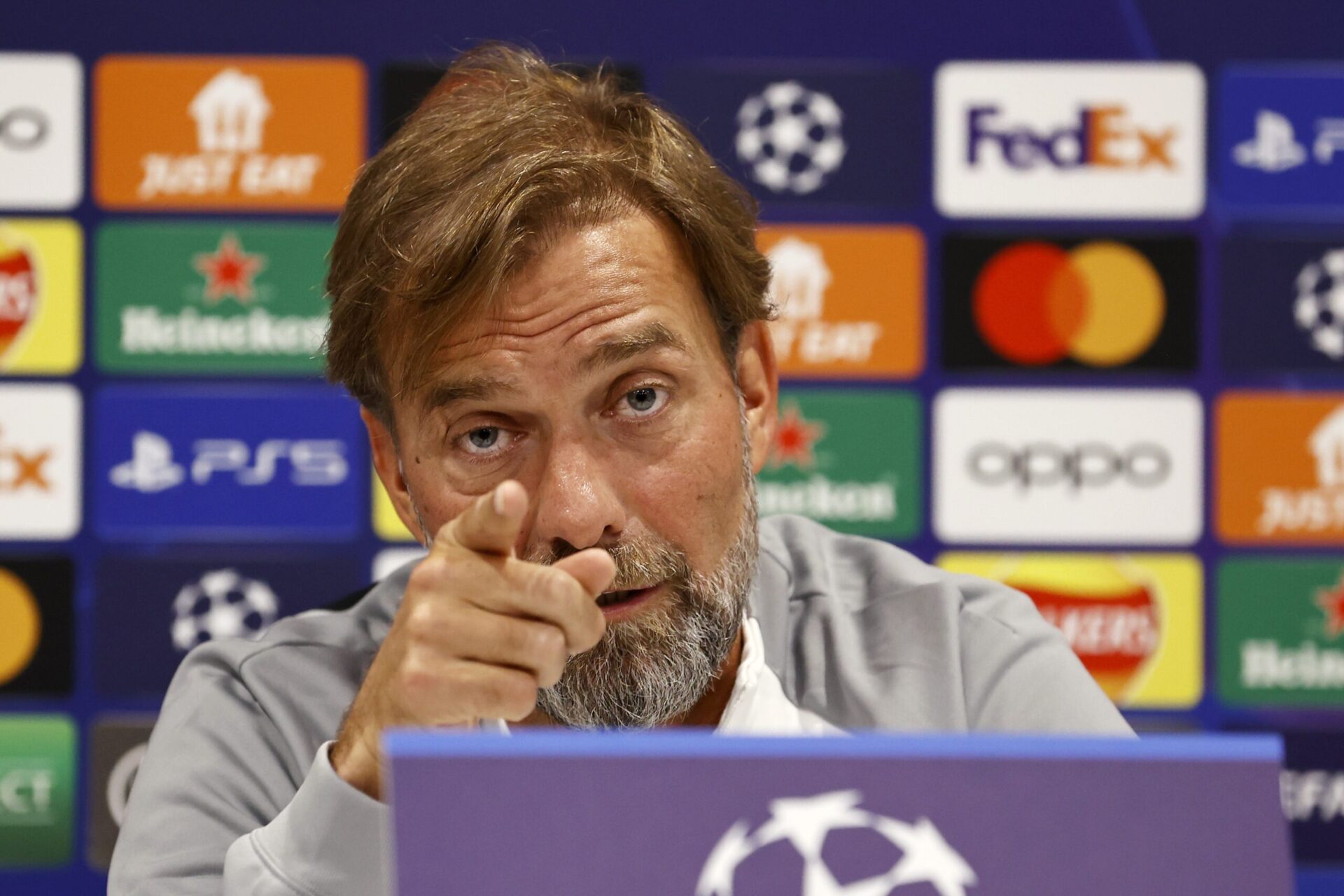 En conf&eacute;rence de presse, Klopp ne laisse pas tout passer. (Icon Sport)