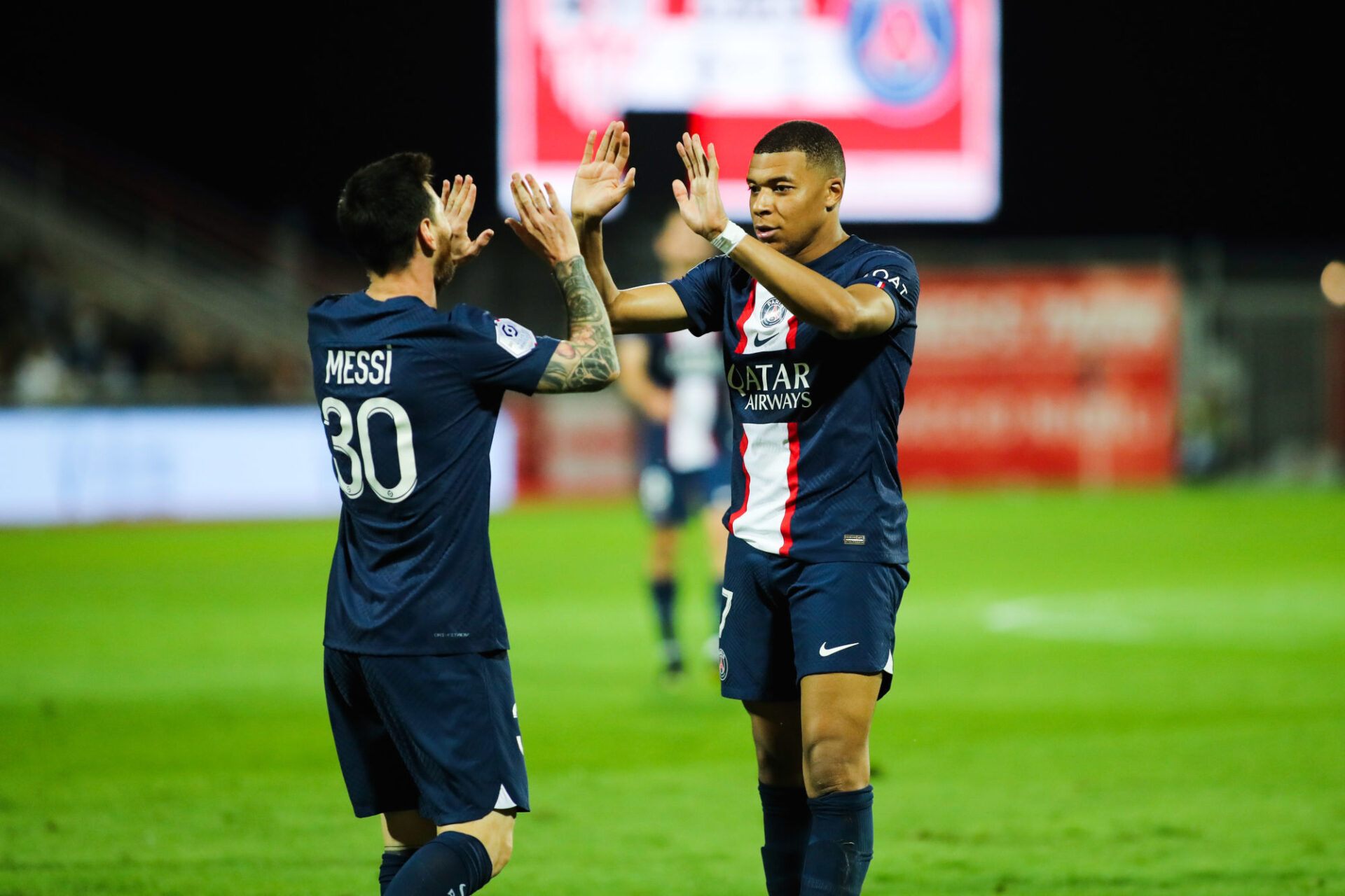 EN l'absence de Neymar, le duo Mbapp&eacute;-Messi a brill&eacute; (Icon Sport)