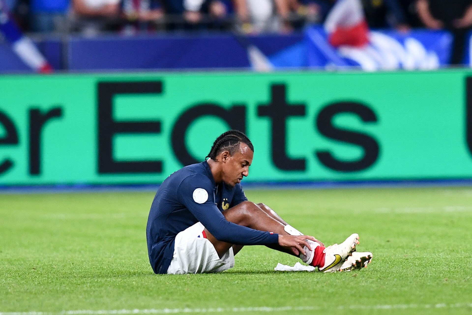 Koundé avait été touché avec la France face à l'Autriche (Icon Sport) Koundé avait été touché avec la France face à l'Autriche (Icon Sport)