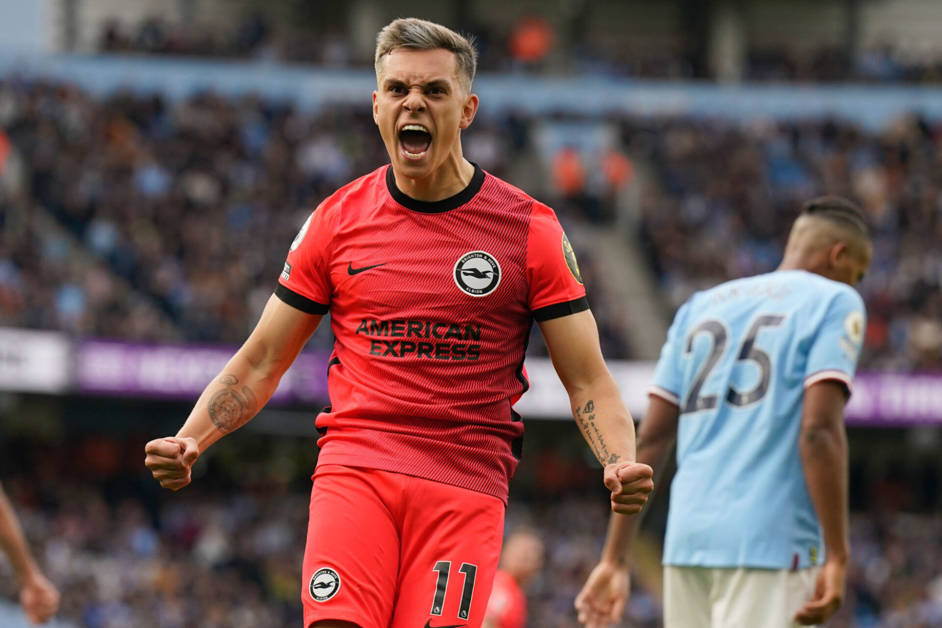 Leandro Trossard sous les couleurs de Brighton (Icon Sport)