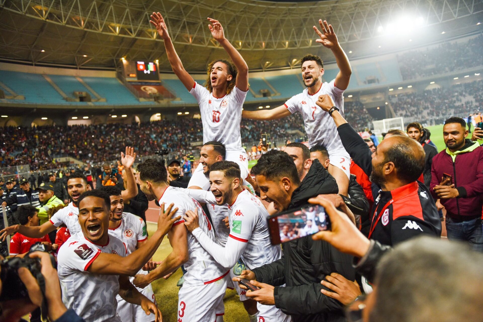 La Tunisie en liesse après sa qualification pour le Mondial au Qatar (Icon Sport) La Tunisie en liesse après sa qualification pour le Mondial au Qatar (Icon Sport)