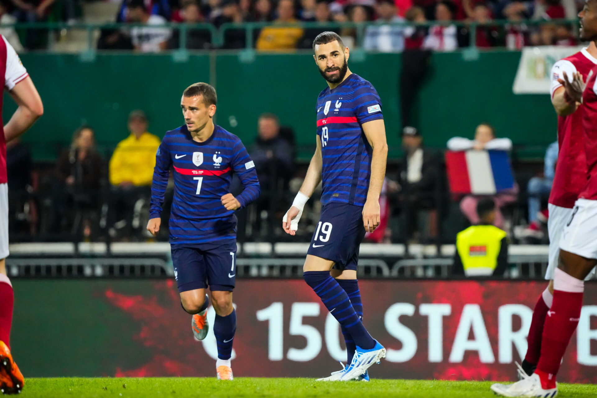 Antoine Griezmann est forcément triste du forfait de Karim Benzema, mais garde confiance pour ce Mondial (Icon Sport) Antoine Griezmann est forcément triste du forfait de Karim Benzema, mais garde confiance pour ce Mondial (Icon Sport)