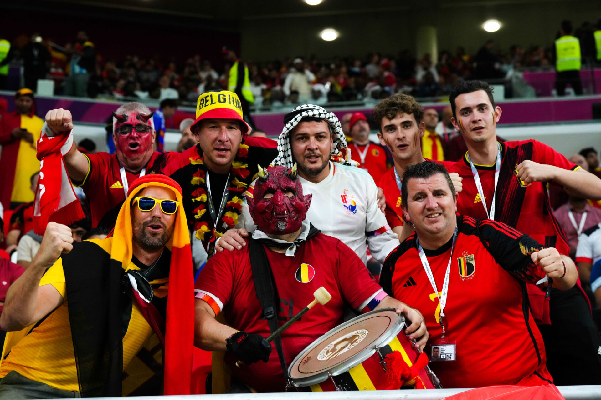 Les supporters de la Belgique espèrent une victoire pour débuter cette Coupe du monde (Icon Sport)