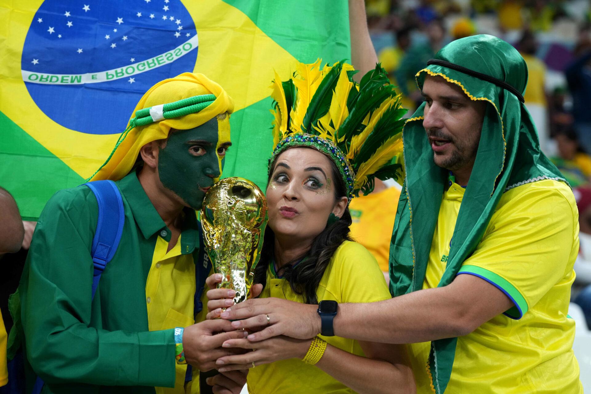 Les supporters du Brésil rêvent d'une 6ème Coupe du monde (Icon Sport)