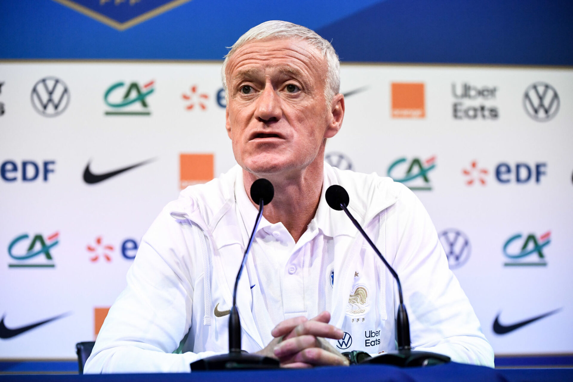 Didier Deschamps en conférence de presse (Icon Sport) Didier Deschamps en conférence de presse (Icon Sport)