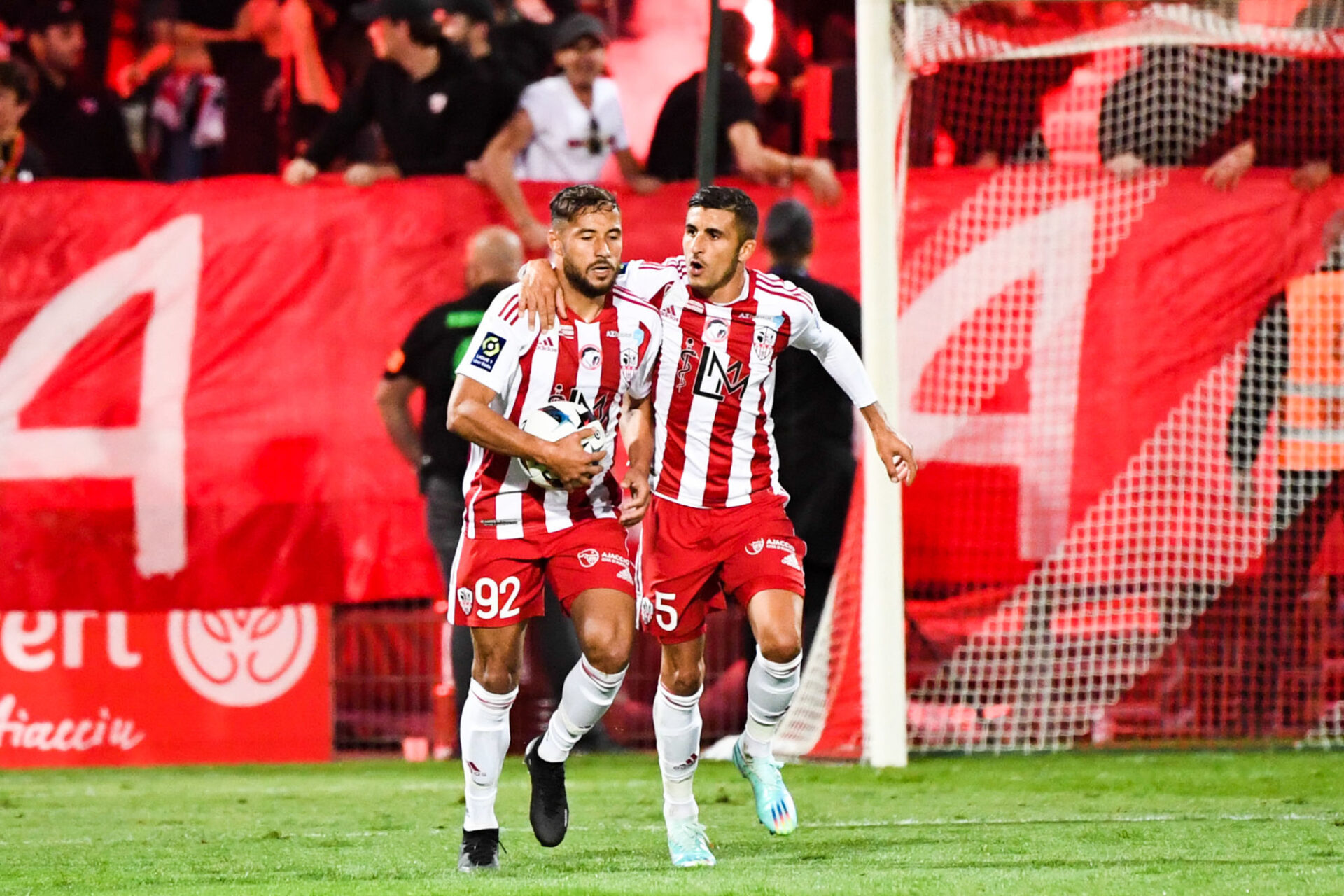 Youcef Bela&iuml;li, auteur d'un doubl&eacute; avec l'AC Ajaccio contre Strasbourg. (Icon Sport)