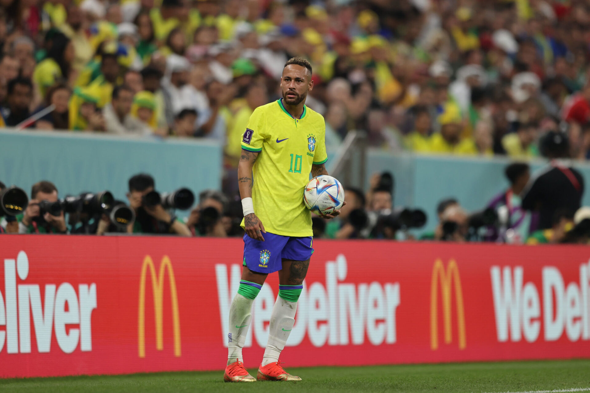 Neymar, sorti sur blessure avec le Brésil. (Icon Sport)
