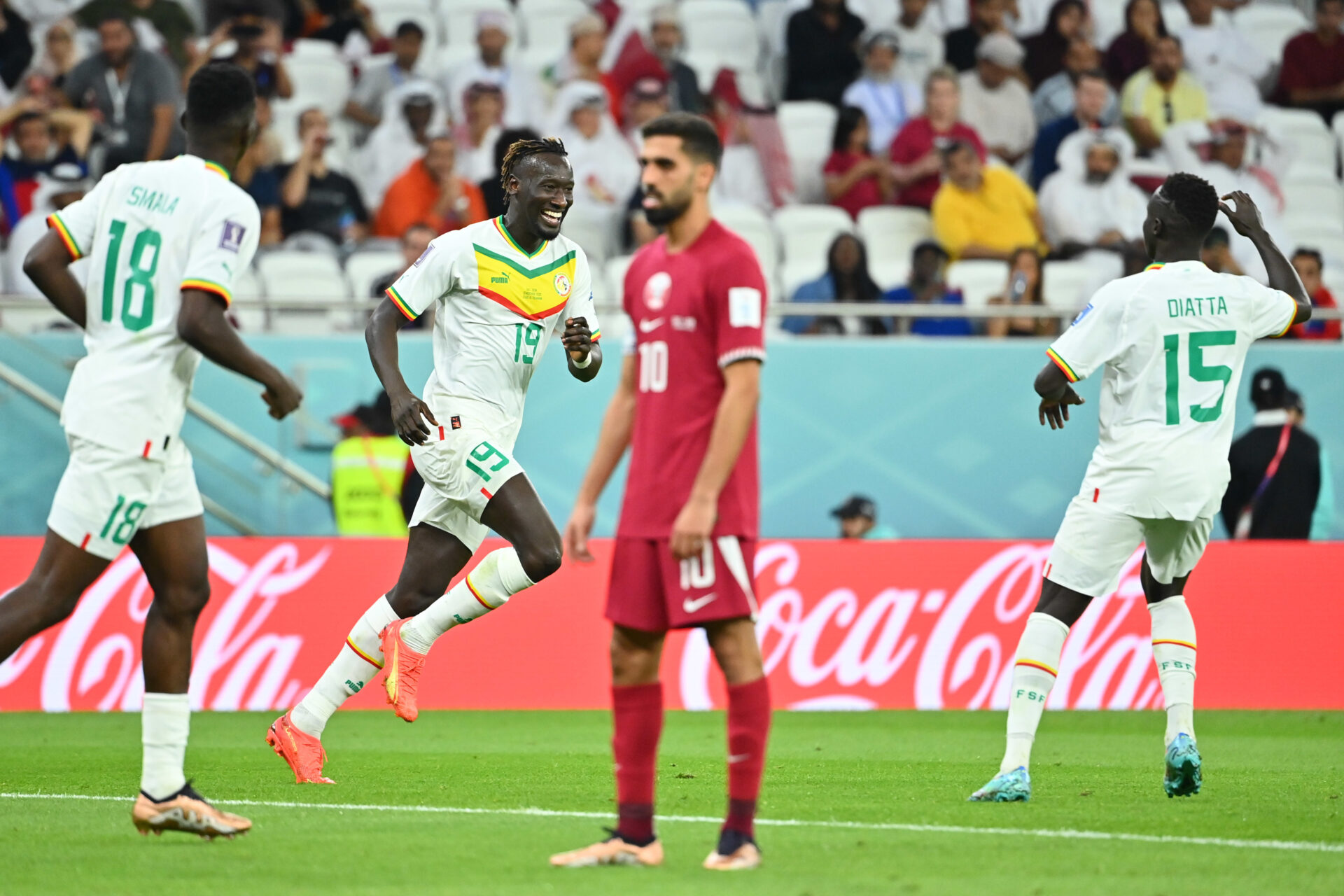 Famara Diédhiou, buteur avec le Sénégal face au Qatar (Icon Sport)