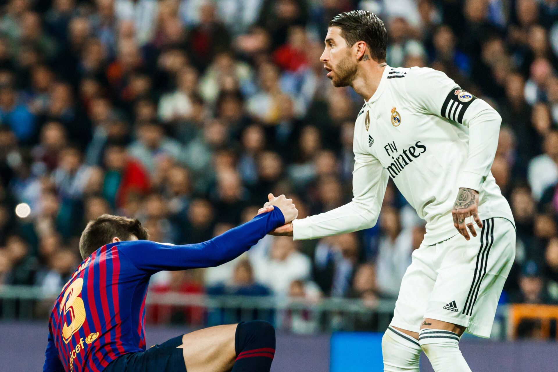 Sergio Ramos et G&eacute;rard Piqu&eacute;, anciens adversaires en club (Icon Sport)