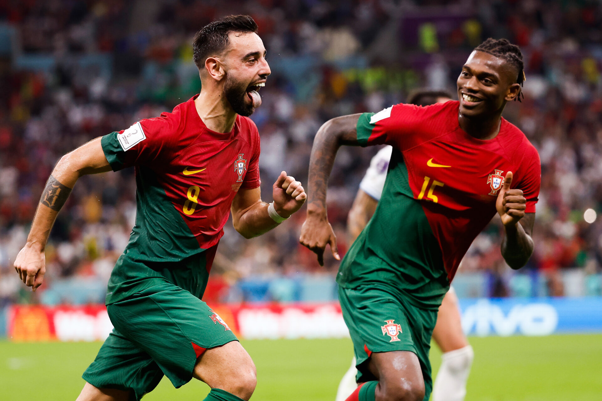 Le Portugal a battu l'Uruguay grâce à un doublé de Bruno Fernandes (Icon Sport) Le Portugal a battu l'Uruguay grâce à un doublé de Bruno Fernandes (Icon Sport)