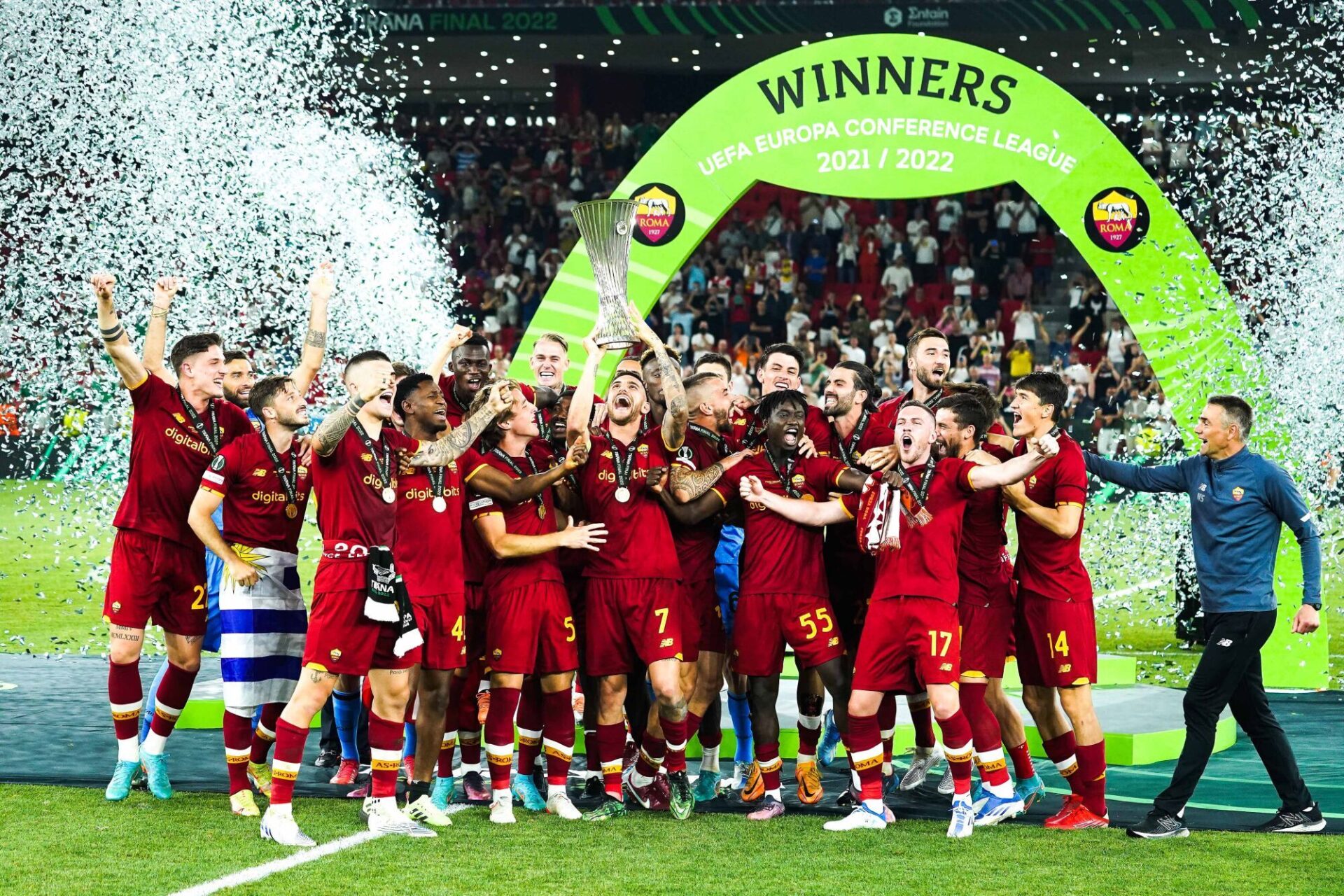 Roma are the first winners of the UEFA Conference League in history.  (sports icon)