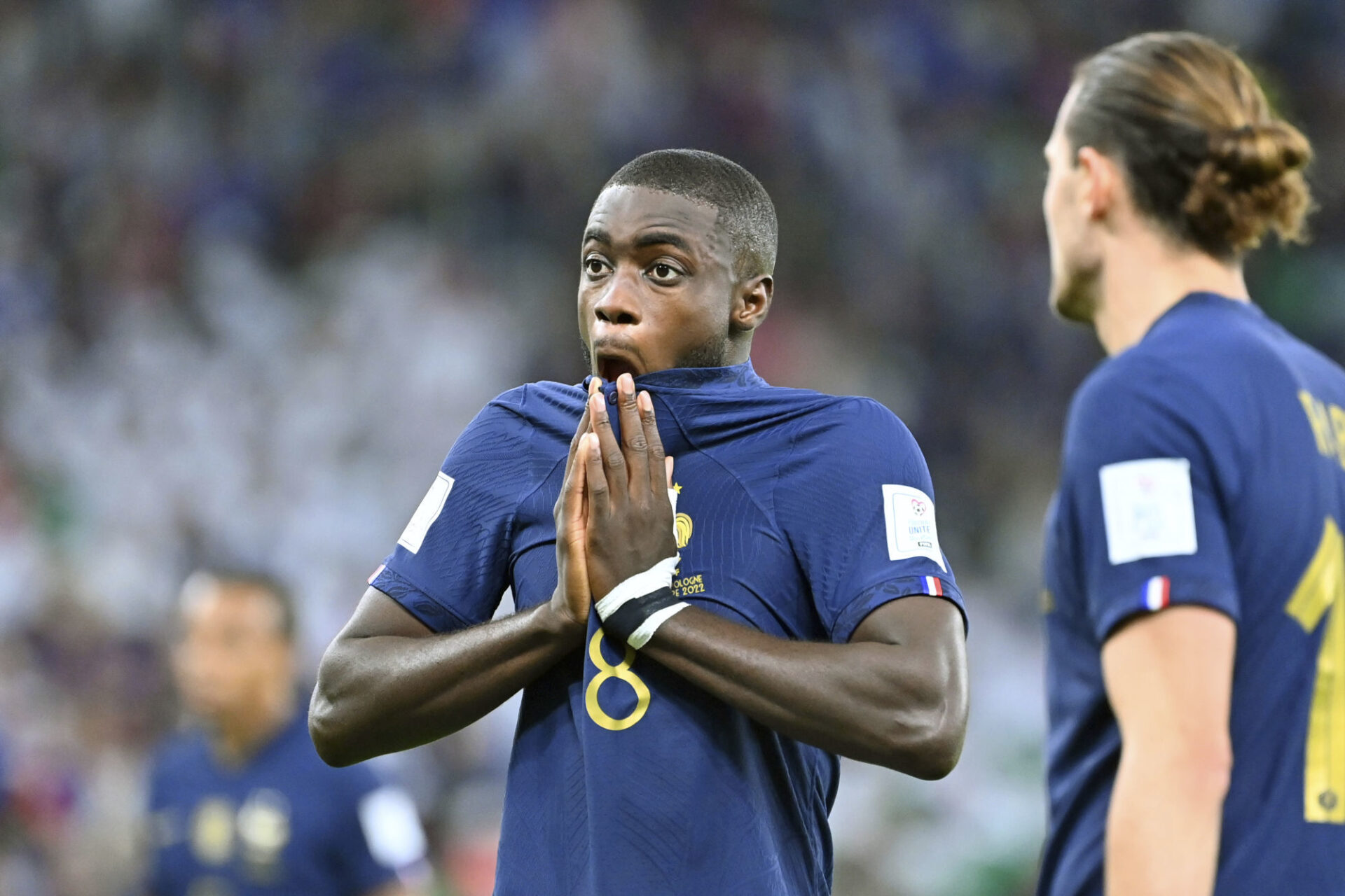 Youssouf Fofana a d&eacute;fendu Aur&eacute;lien Tchouam&eacute;ni, son co&eacute;quipier en &eacute;quipe de France (Icon Sport)
