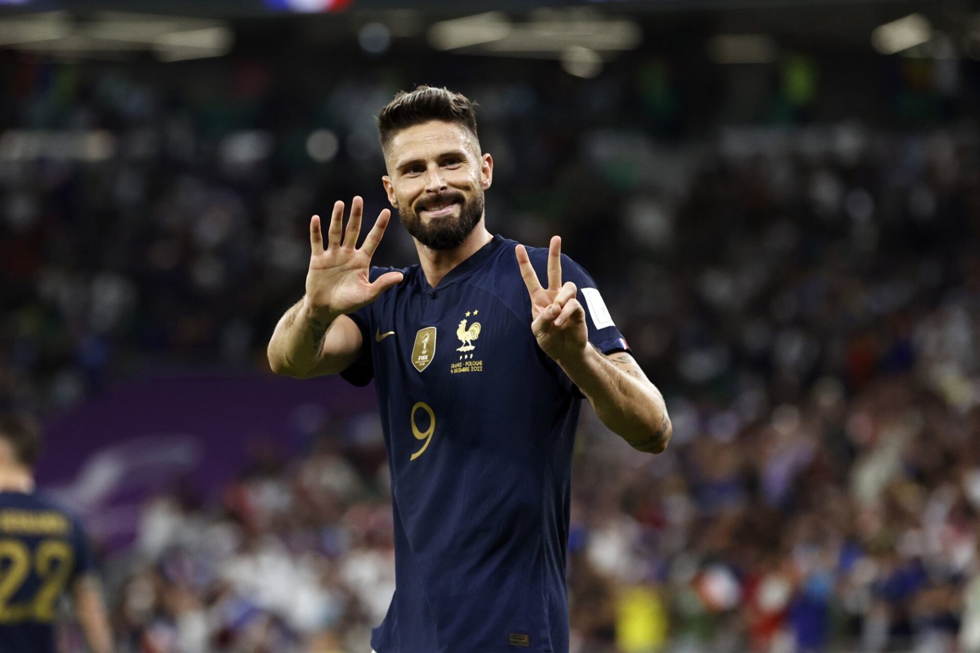 Olivier Giroud devient le meilleur buteur de l'histoire de l'&Eacute;quipe de France, avec 52 r&eacute;alisations. (Icon Sport)