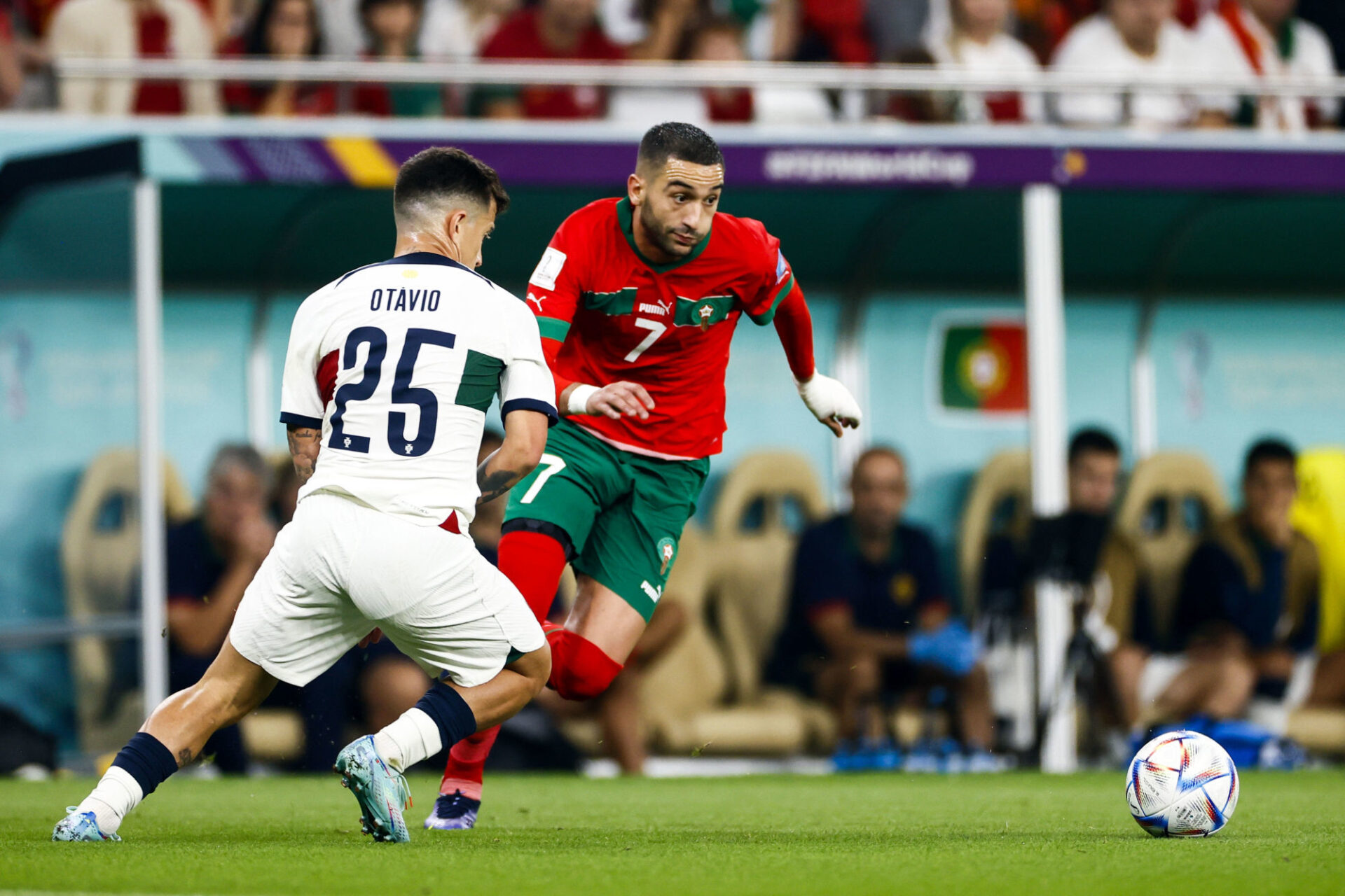 Hakim Ziyech va jouer une demi-finale de Coupe du monde avec le Maroc face &agrave; la France (Icon Sport)