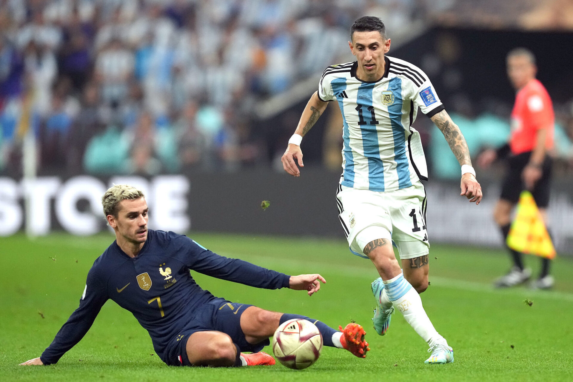 Antoine Griezmann, face au Maroc en demi-finale de Coupe du monde. (Icon Sport)