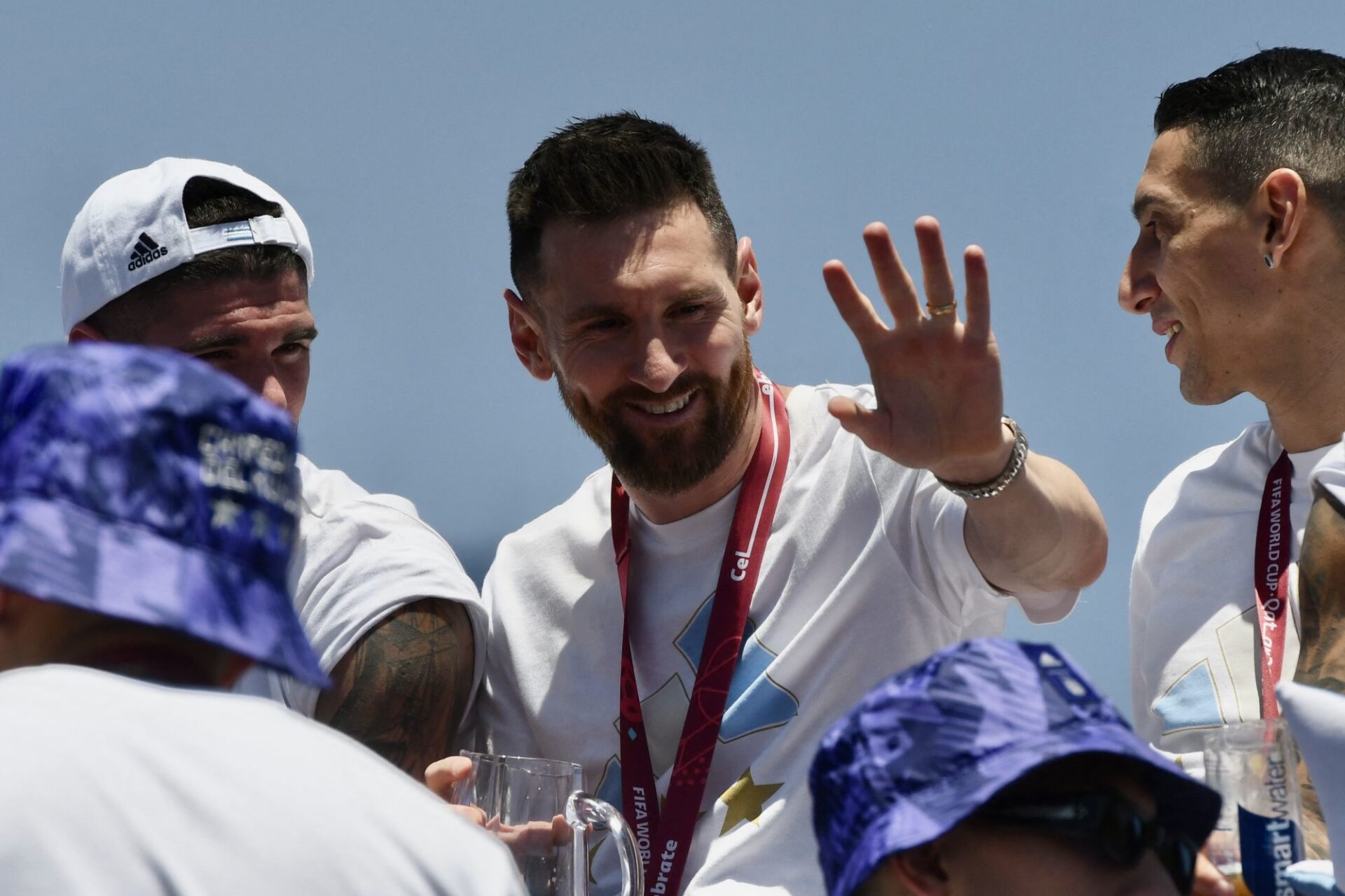 Lionel Messi, de retour &agrave; Buenos Aires apr&egrave;s la victoire de l'Argentine en Coupe du monde. (Icon Sport)