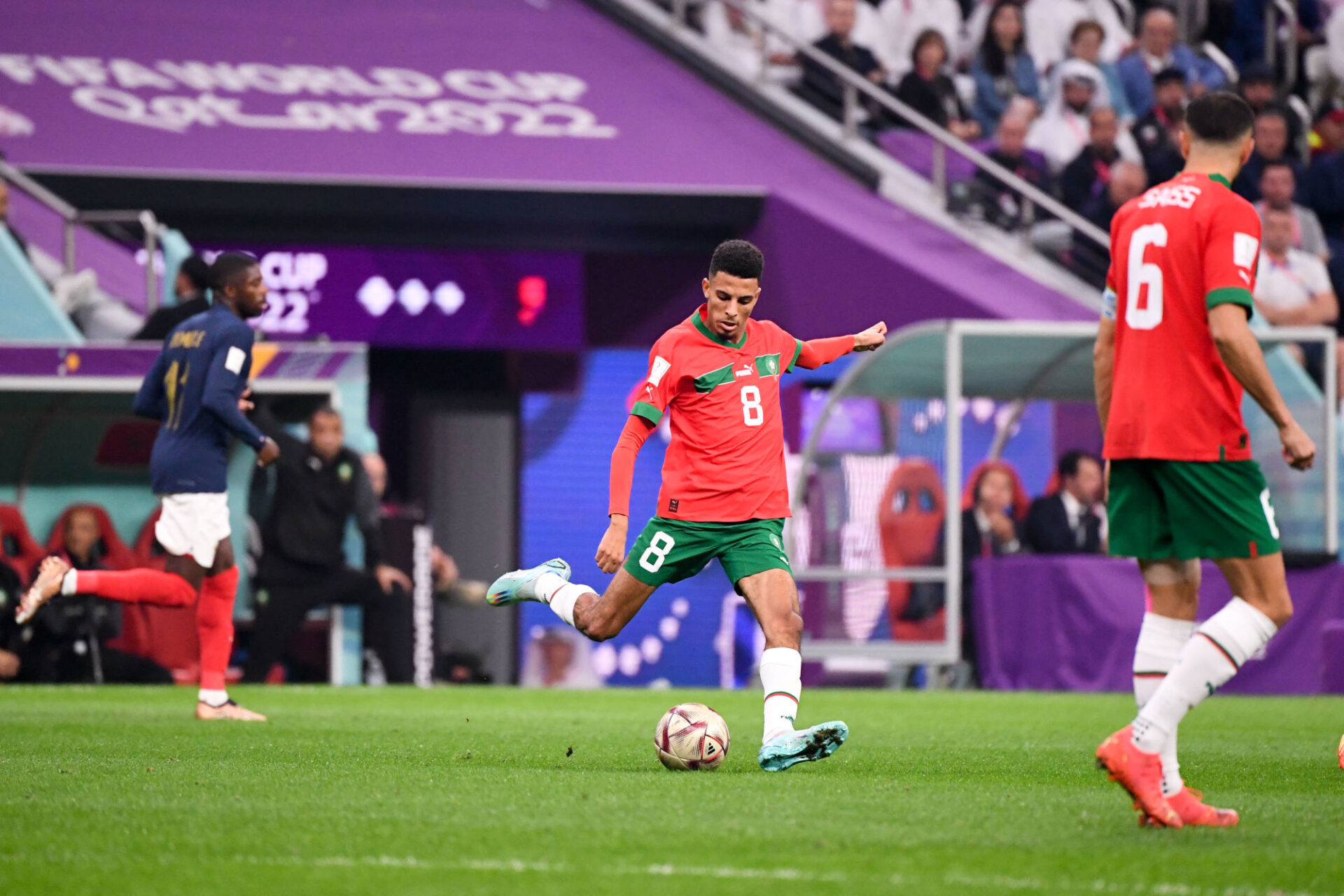 Azzedine Ounahi, avec le Maroc lors de la Coupe du monde. (Icon Sport)
