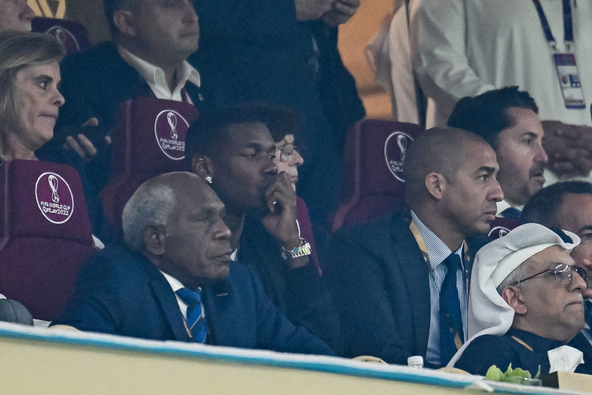 Paul Pogba a assist&eacute; &agrave; la finale de la Coupe du monde entre la France et l'Argentine, au stade de Lusail (Icon Sport)