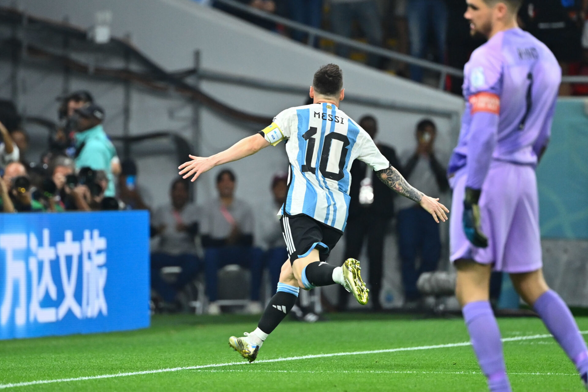 Lionel Messi, auteur de l'ouverture du score de l'Argentine face à l'Australie en huitième de finale de CDM (Icon Sport) Lionel Messi, auteur de l'ouverture du score de l'Argentine face à l'Australie en huitième de finale de CDM (Icon Sport)