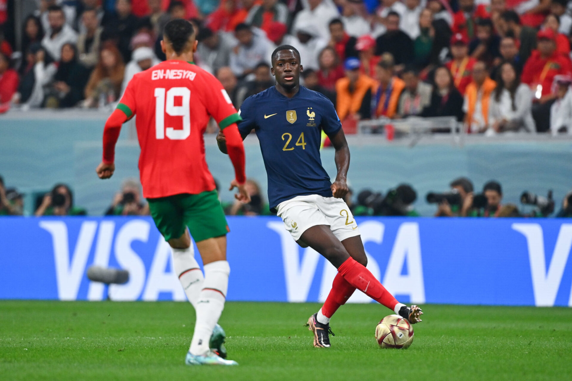 Ibrahima Konat&eacute; avec l'&eacute;quipe de France face au Maroc (Icon Sport)