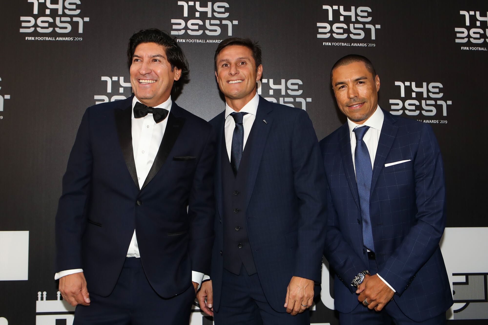 Ivan Zamorano, ici en compagnie de ses anciens coéquipiers Javier Zanetti et Ivan Cordoba, est fan de Julian Alvarez (Icon Sport) Ivan Zamorano, ici en compagnie de ses anciens coéquipiers Javier Zanetti et Ivan Cordoba, est fan de Julian Alvarez (Icon Sport)