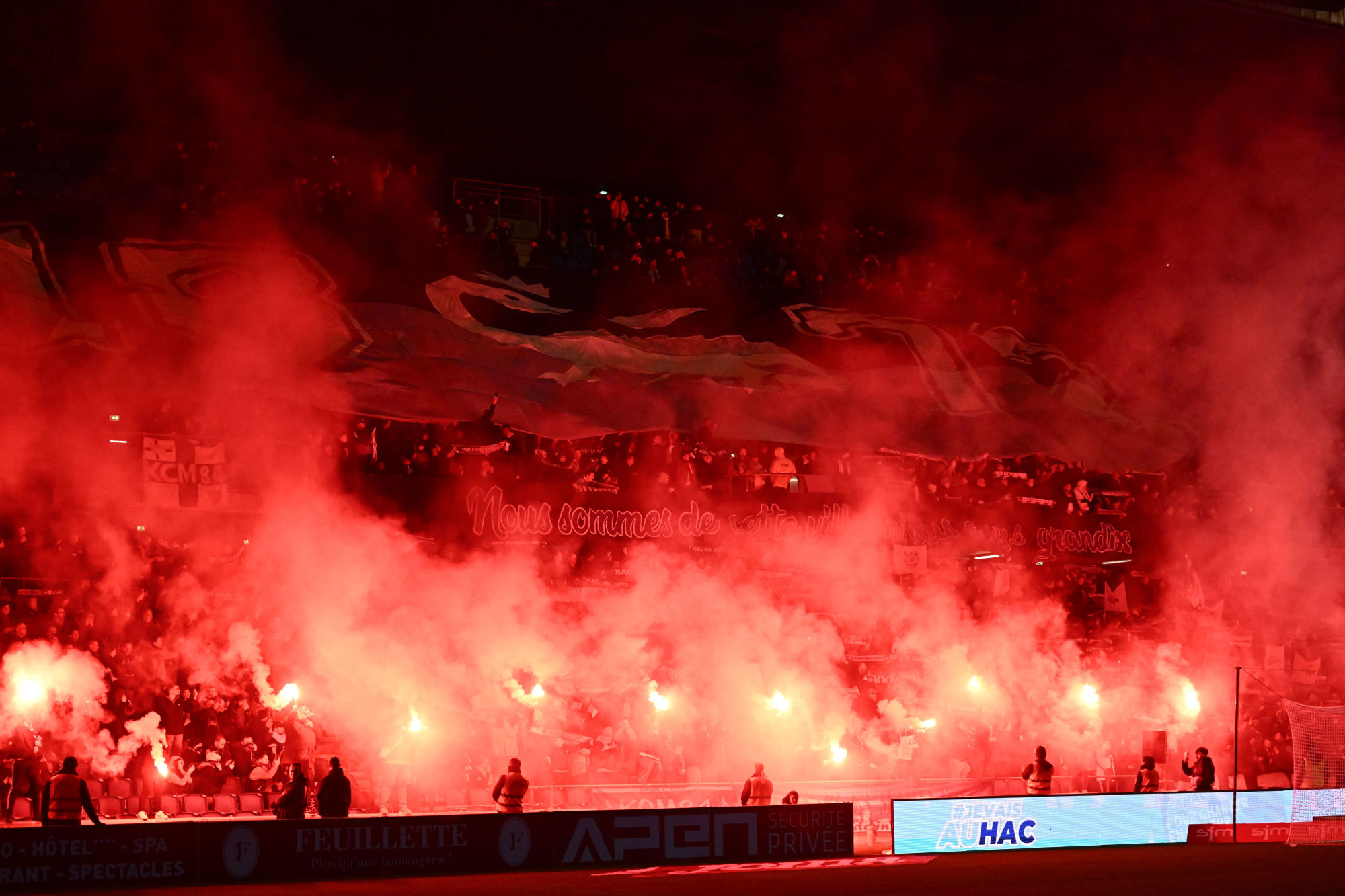 Les supporters du Havre sont en feu depuis le d&eacute;but de saison. (Icon Sport)