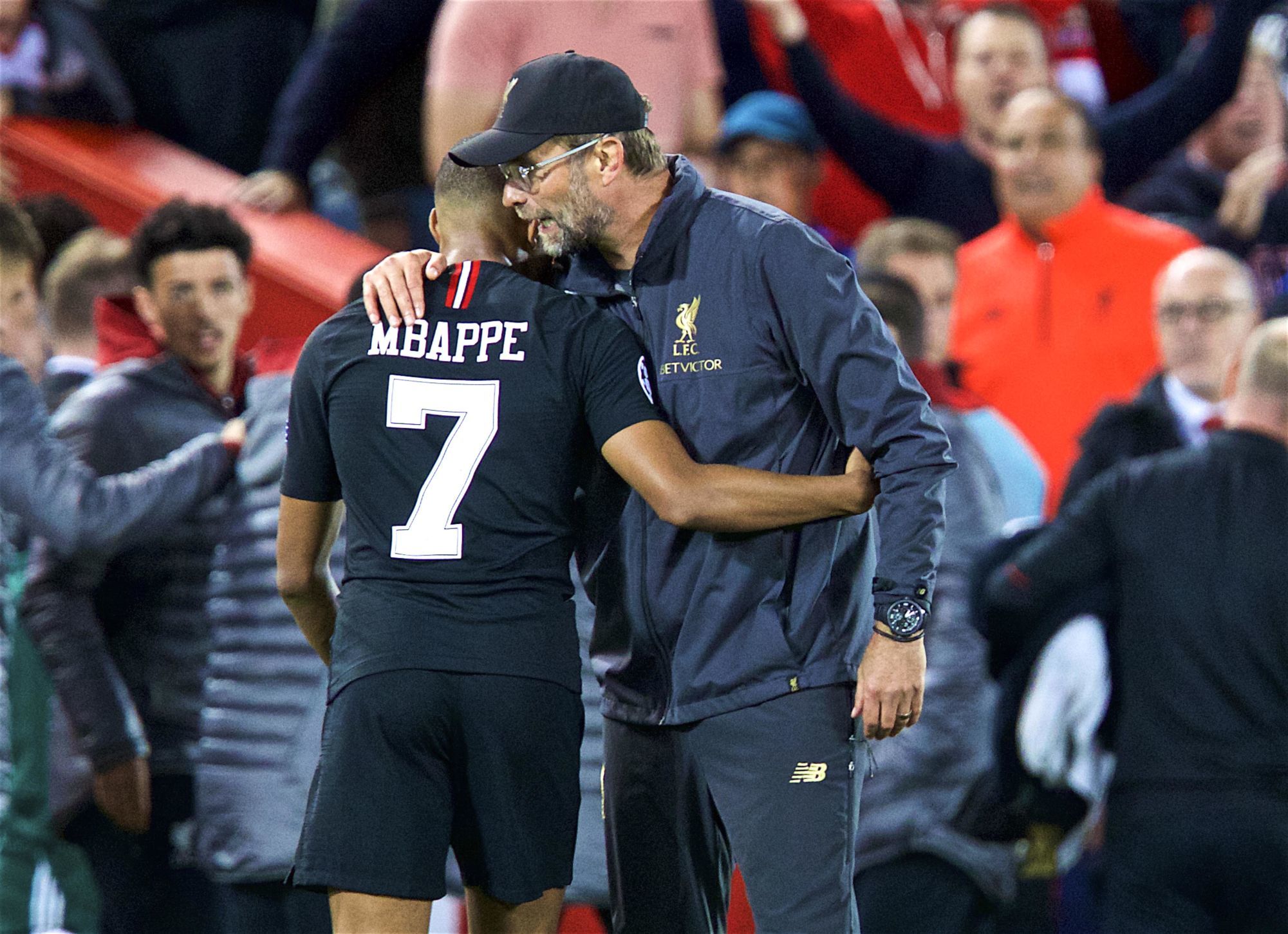 Kylian Mbappe and Jurgen Klopp, the Liverpool coach (Ikon Sport)