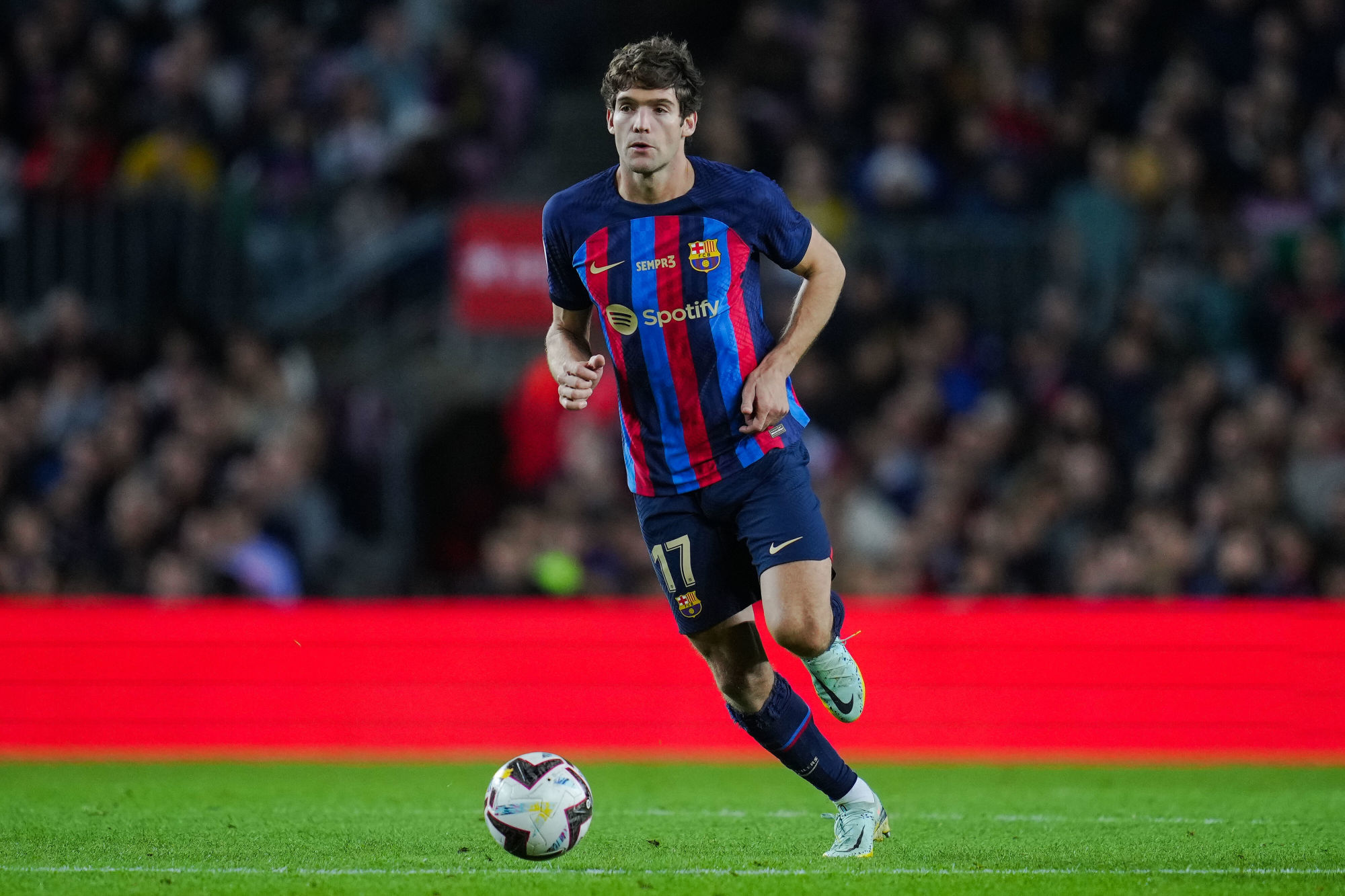 Marcos Alonso, sous les couleurs du FC Barcelone. (Icon Sport) Marcos Alonso, sous les couleurs du FC Barcelone. (Icon Sport)
