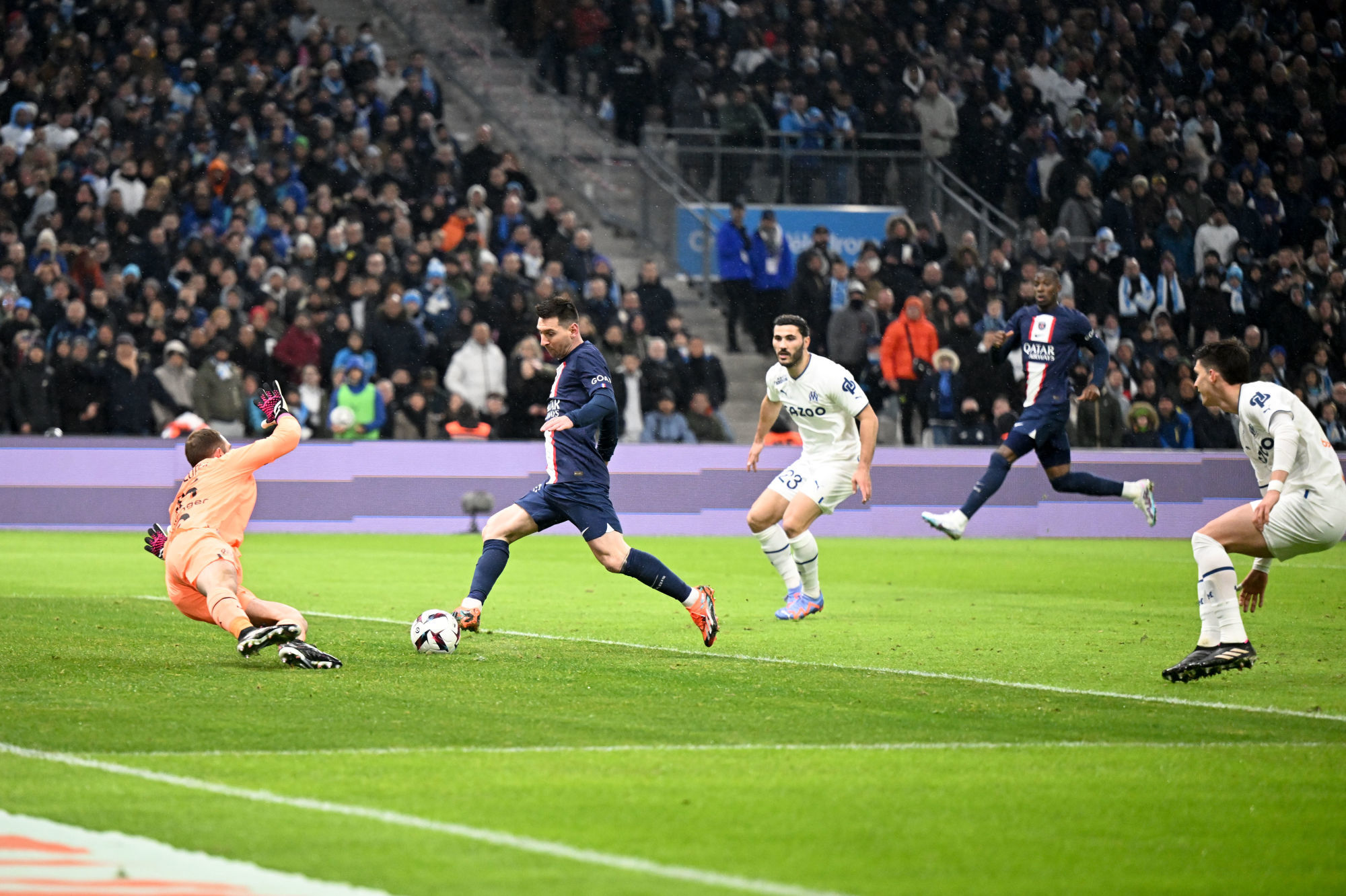 Gr&acirc;ce &agrave; un caviar de Kylian Mbapp&eacute;, Lionel Messi fait le break pour le PSG face &agrave; l'OM (Icon Sport)