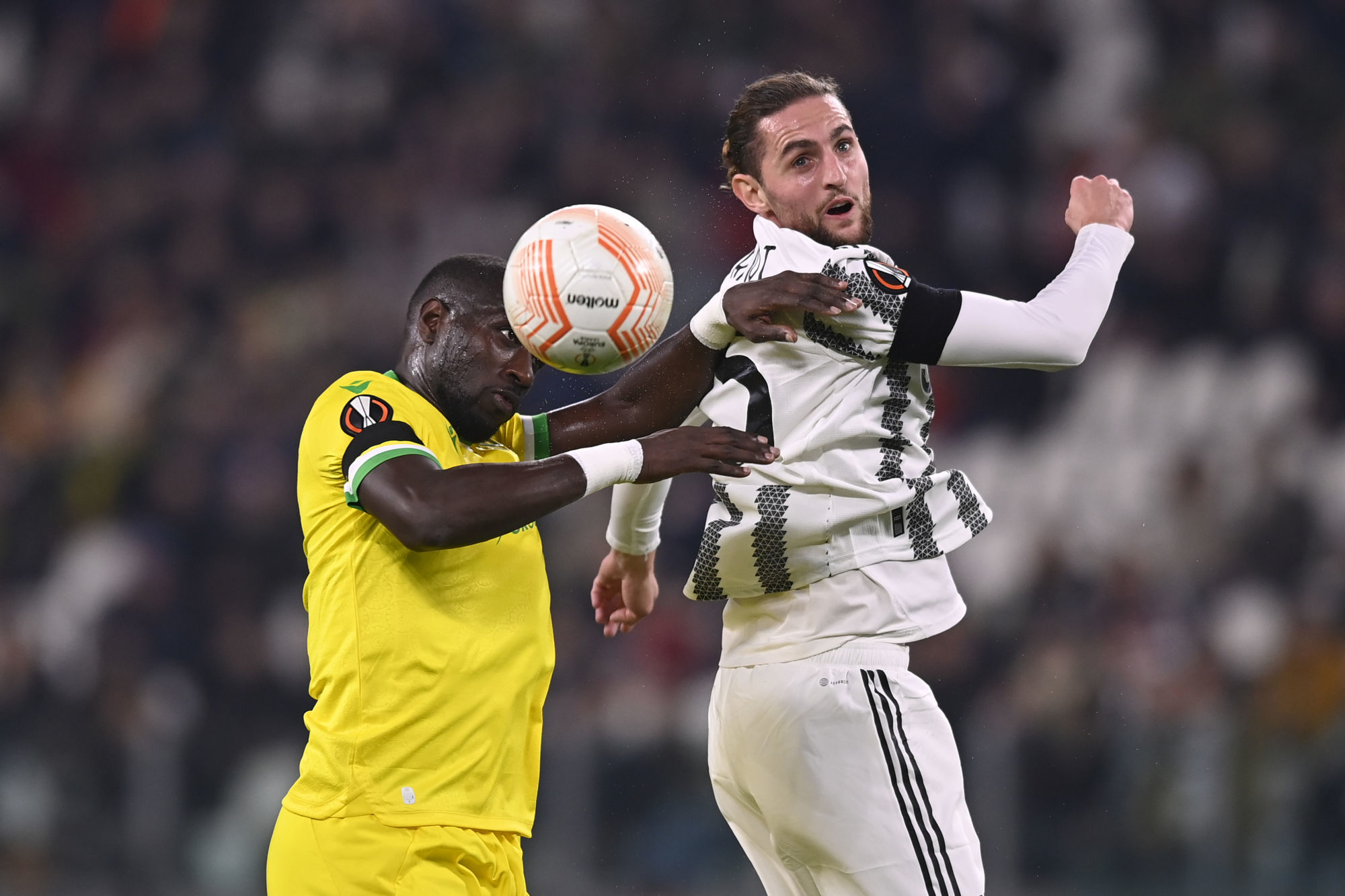 Adrien Rabiot et Moussa Sissoko &agrave; la lutte lors de Juventus-Nantes. (Icon Sport)
