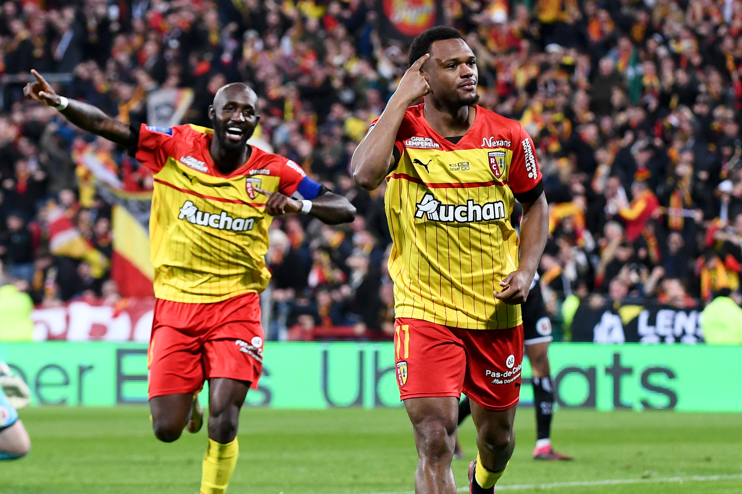 Seko Fofana et Lois Openda, les deux buteurs lensois (Icon Sport)
