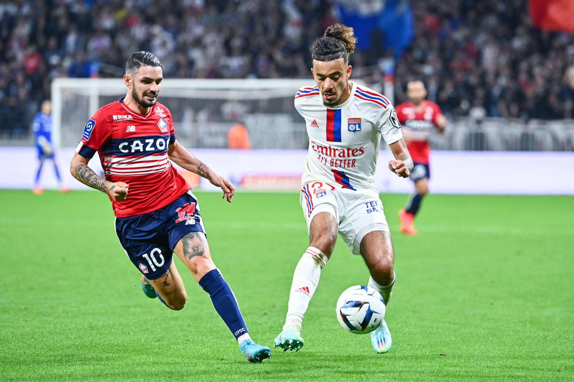 Rémy Cabella et Malo Gusto s'étaient affronté lors du dernier match entre l'OL et le LOSC (Icon Sport) Rémy Cabella et Malo Gusto s'étaient affronté lors du dernier match entre l'OL et le LOSC (Icon Sport)