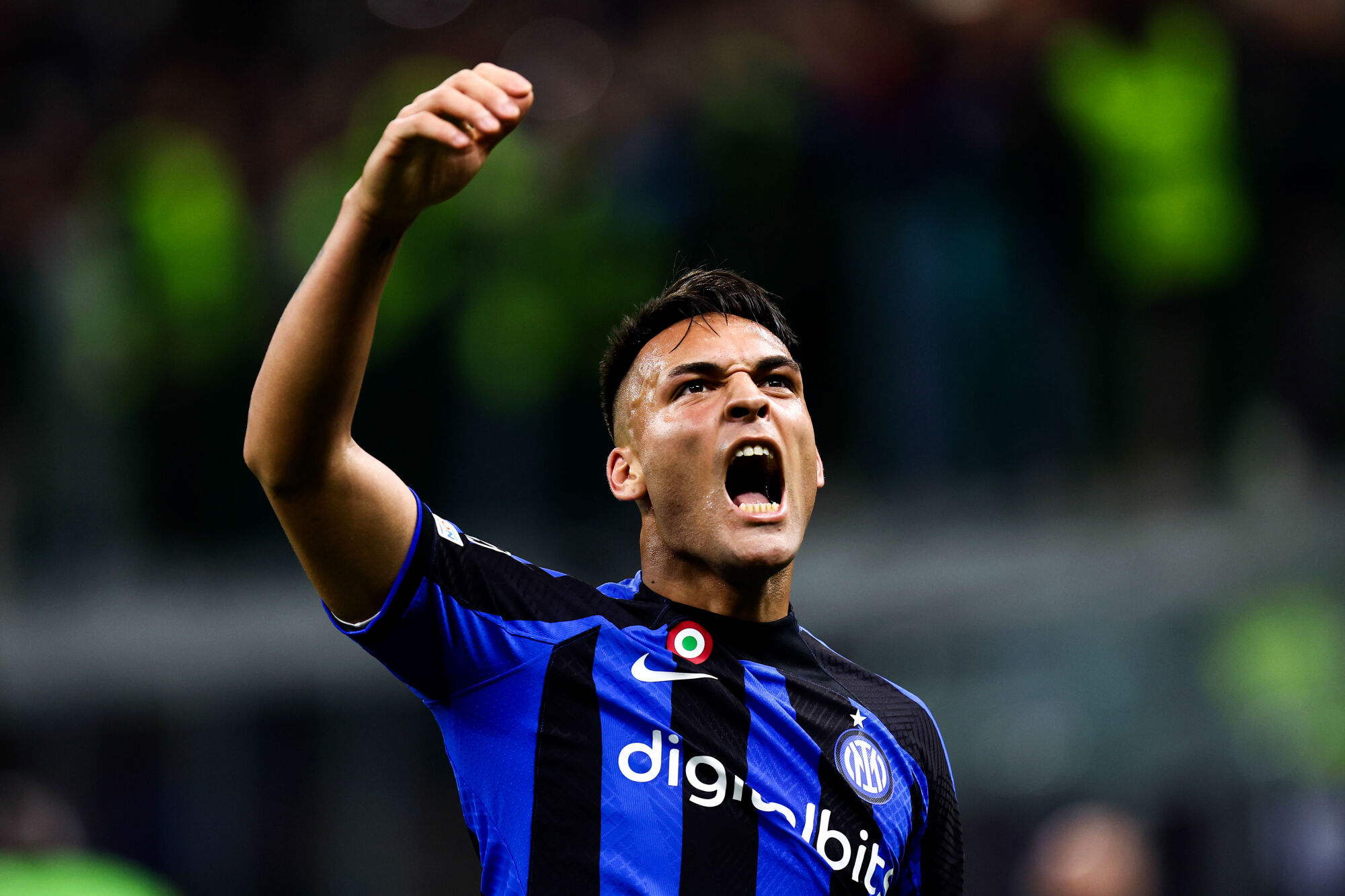 La rage de Lautaro Martinez, buteur avec l'Inter ce mercredi soir, contre le SL Benfica. (IconSport) La rage de Lautaro Martinez, buteur avec l'Inter ce mercredi soir, contre le SL Benfica. (IconSport)