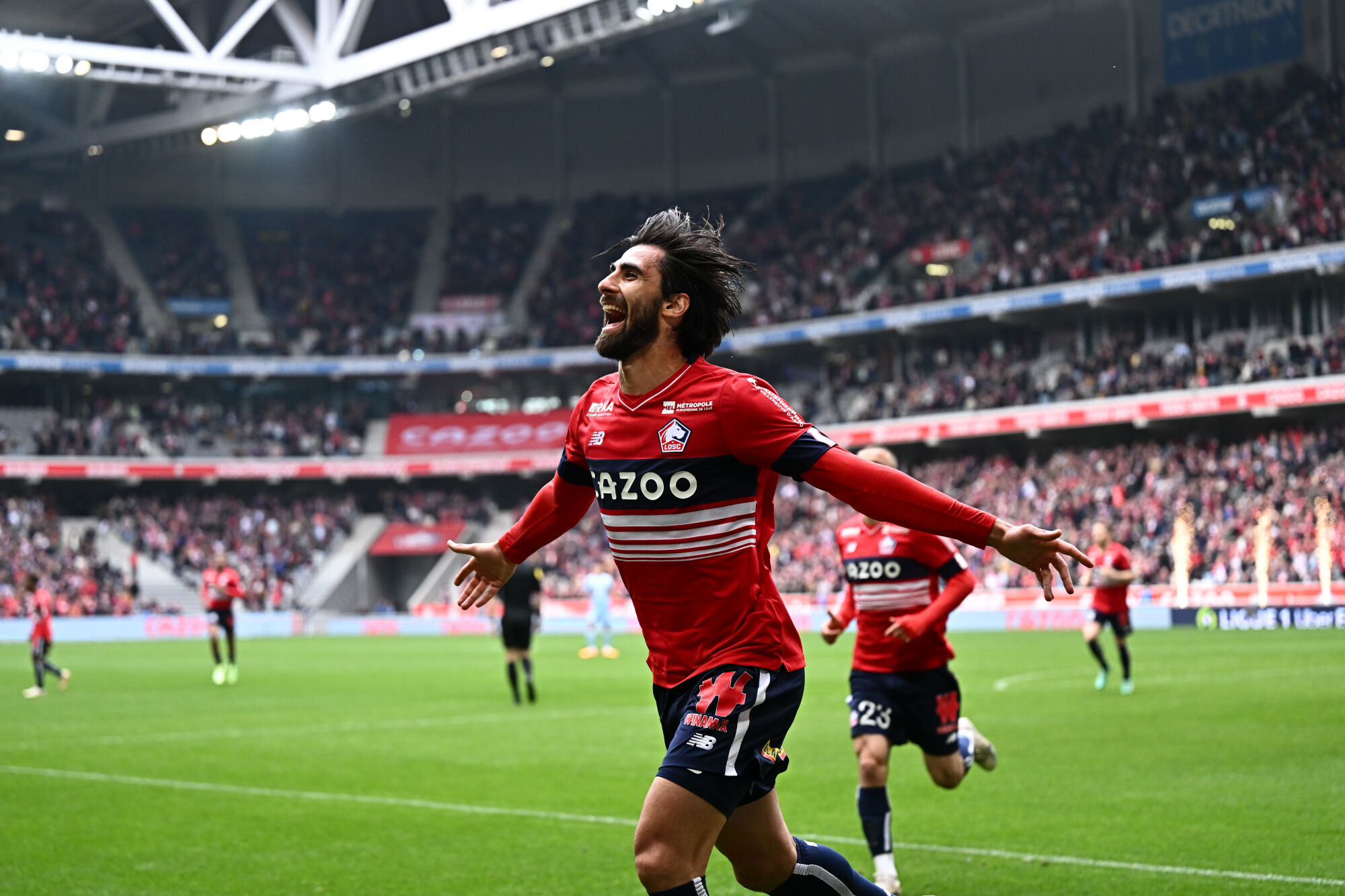 Loïs Openda, unique buteur de ce mardi soir de Ligue 1. (IconSport) Loïs Openda, unique buteur de ce mardi soir de Ligue 1. (IconSport)
