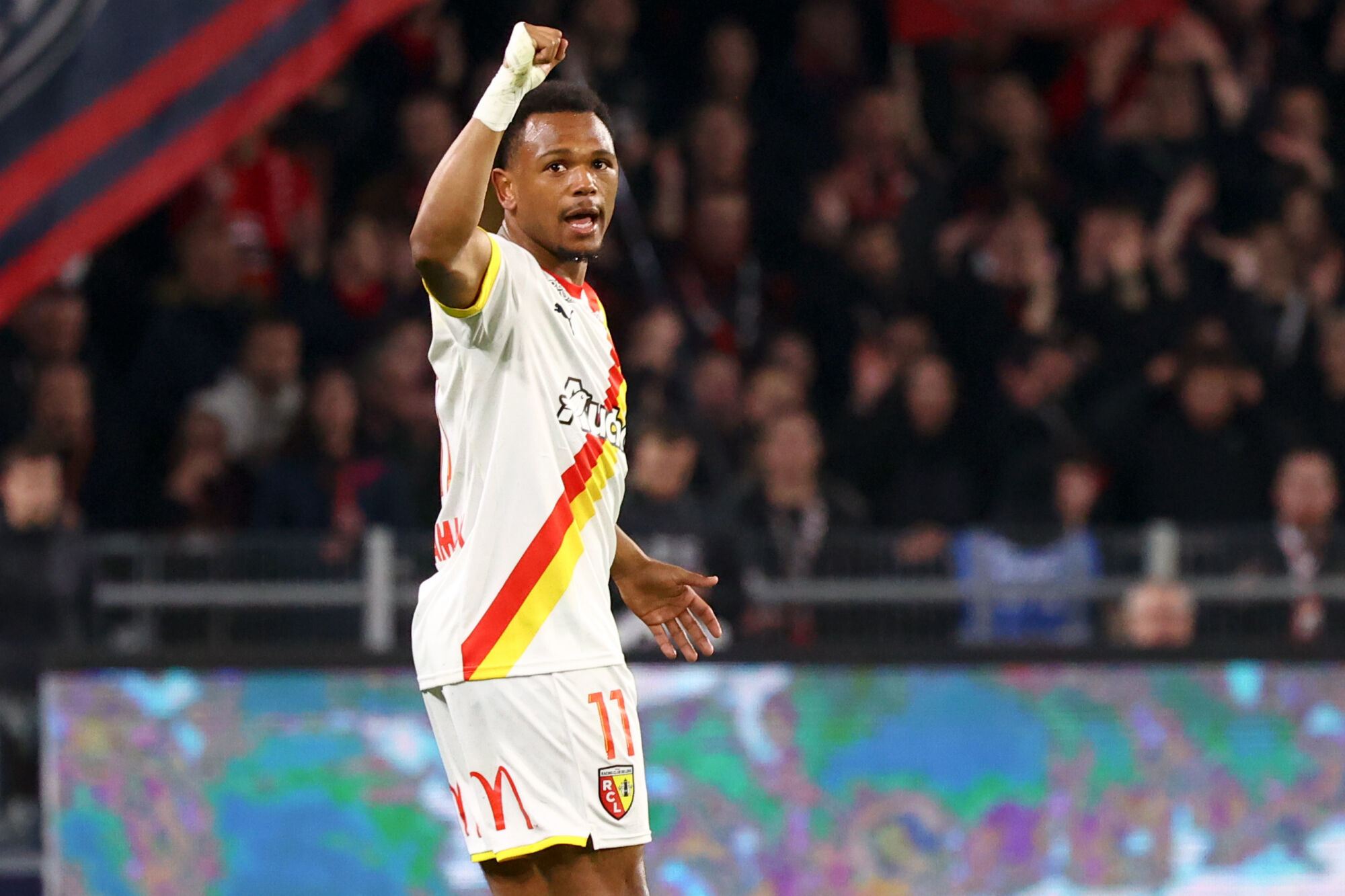 Lo&iuml;s Openda avec le maillot du RC Lens (Icon Sport)