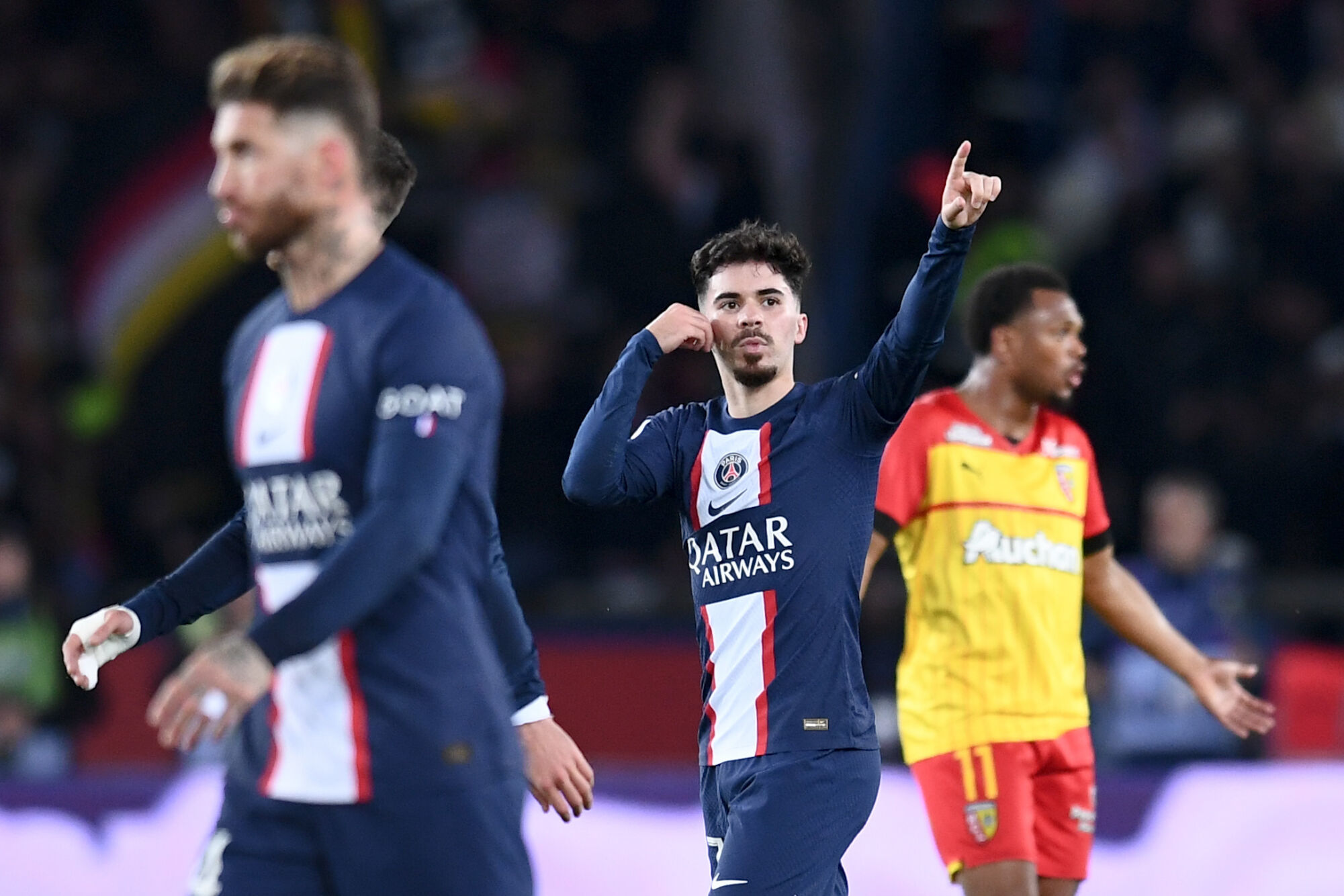 Vitinha, auteur de son premier but avec le PSG. (IconSport) Vitinha, auteur de son premier but avec le PSG. (IconSport)